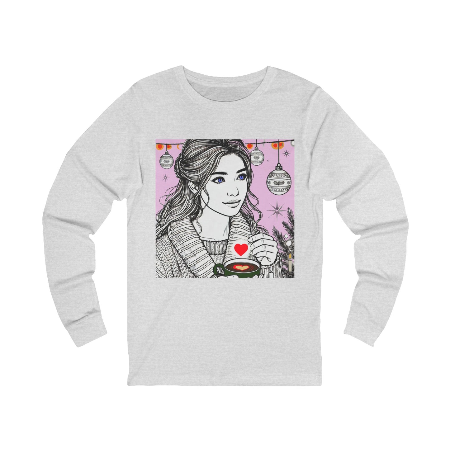 Unisex Jersey Long Sleeve Tee " Line Drawing Beauty"