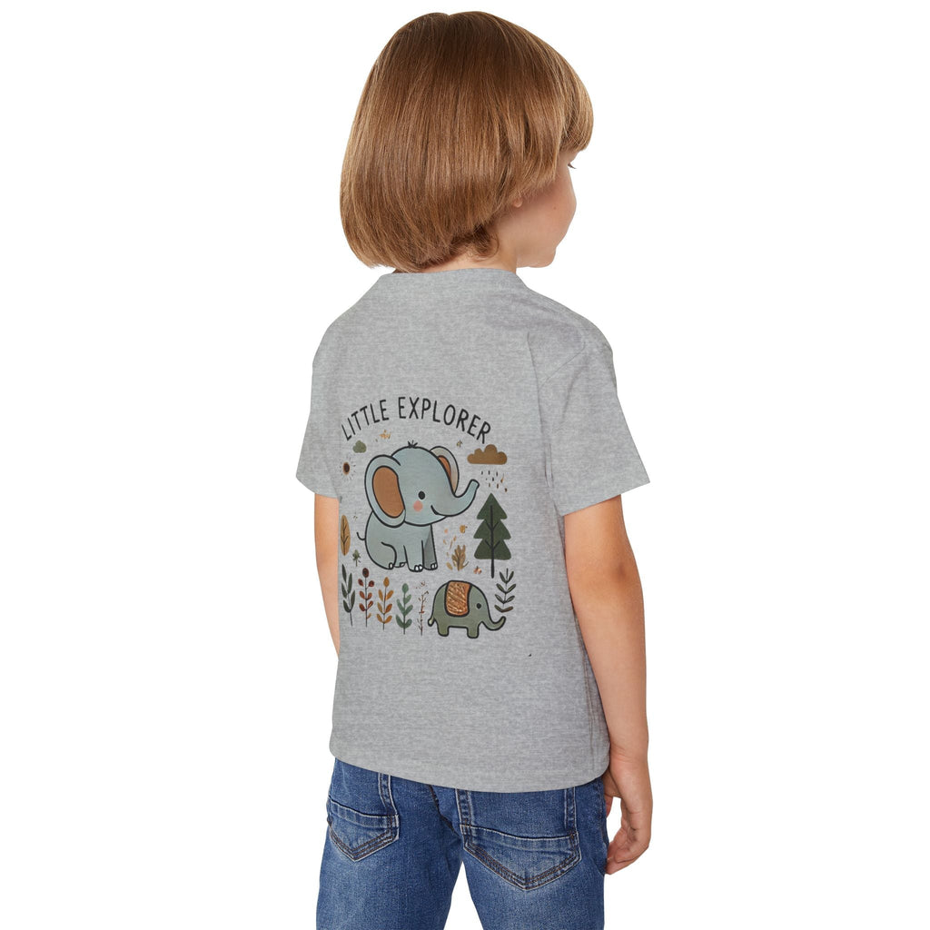 Little Explorer Toddler T-Shirt - Cute Elephant & Turtle Design