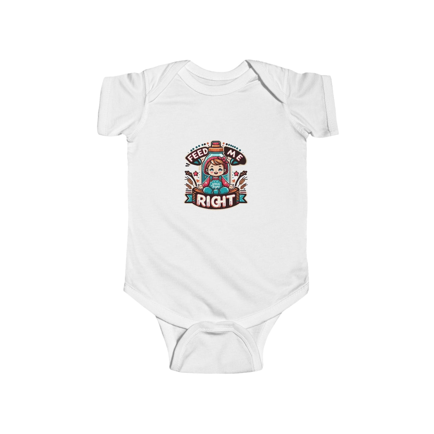 Infant Fine Jersey Bodysuit Feed Me Right