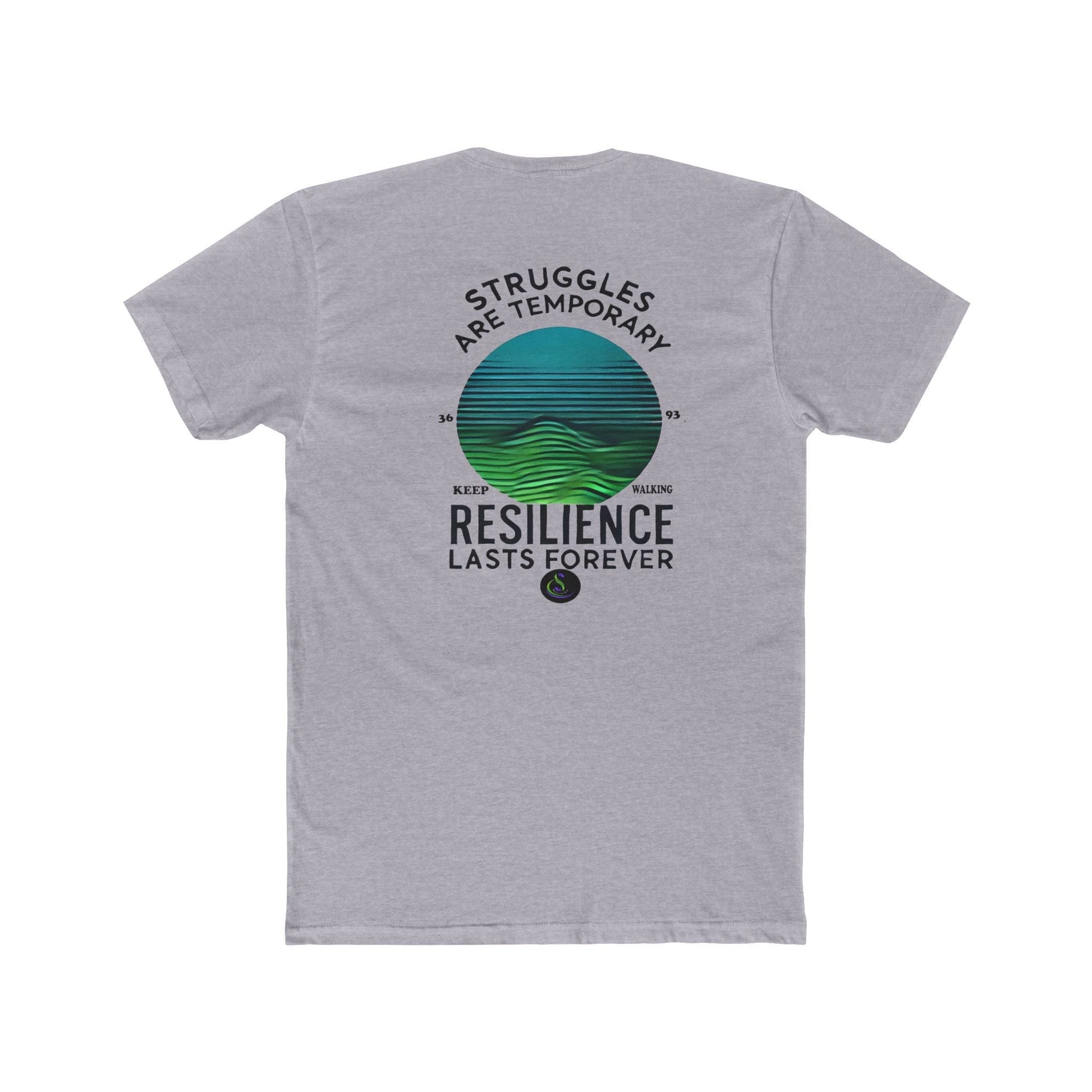Unisex Cotton Crew T-Shirt - Struggles are temporary resilience Last