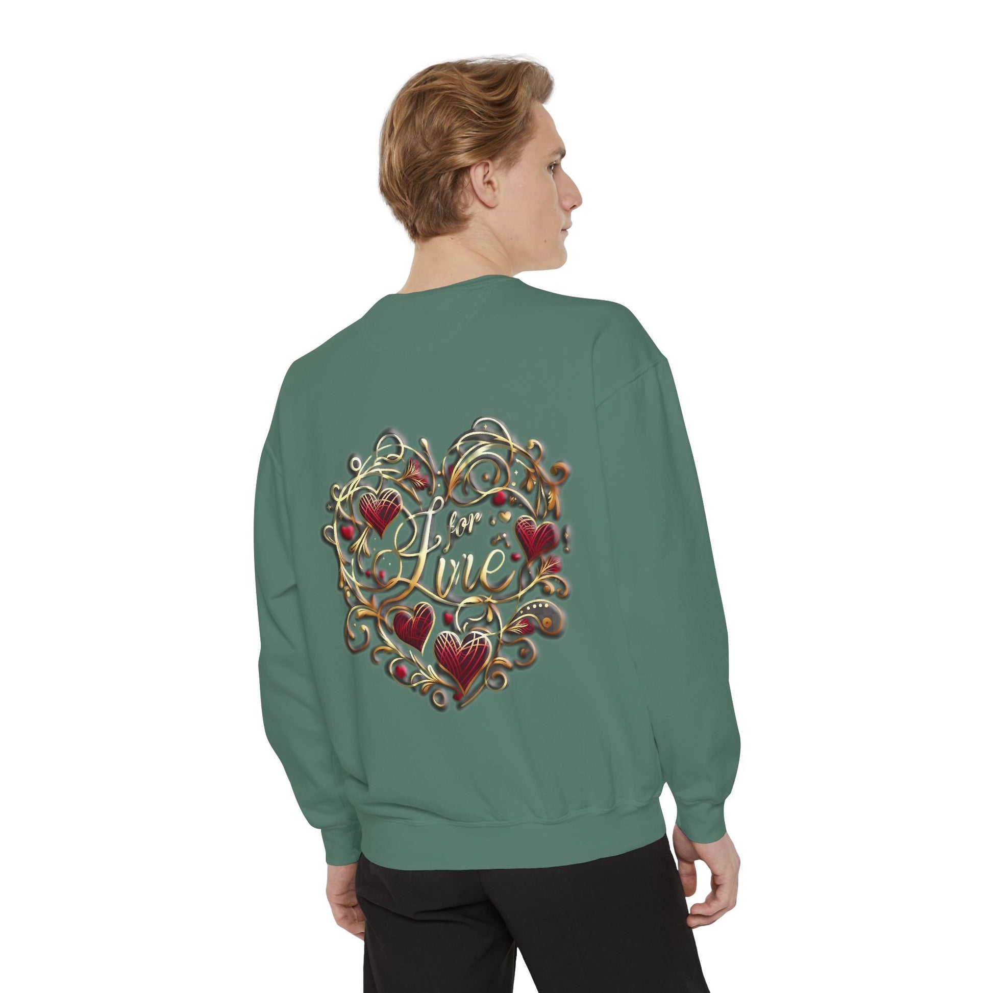 Unisex Garment-Dyed Sweatshirt - Love For Me Premium Comfort