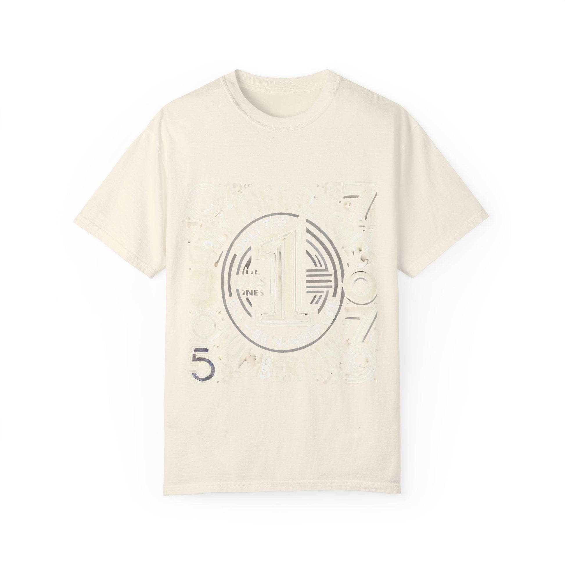 Unisex Garment-Dyed T-Shirt with graphic design, soft texture, available sizes S to 4XL.