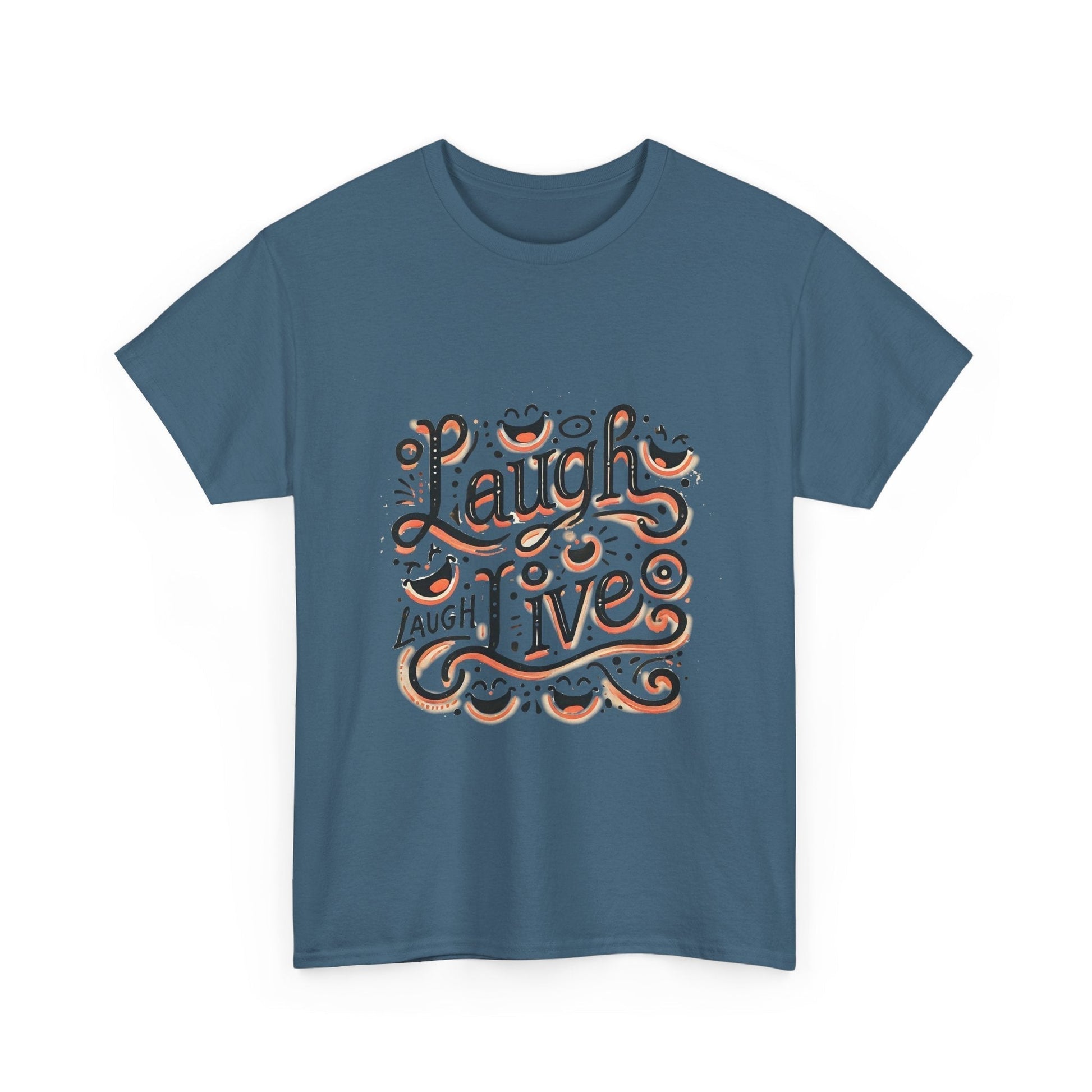 Unisex Heavy Cotton T-shirt  - Laugh Live III Built for Everyday Style