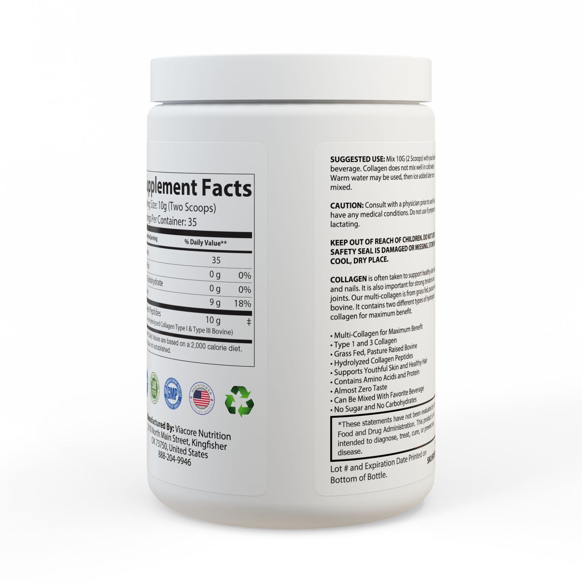 Collagen Peptides Type I and III – Support Skin, Hair & Joint Health