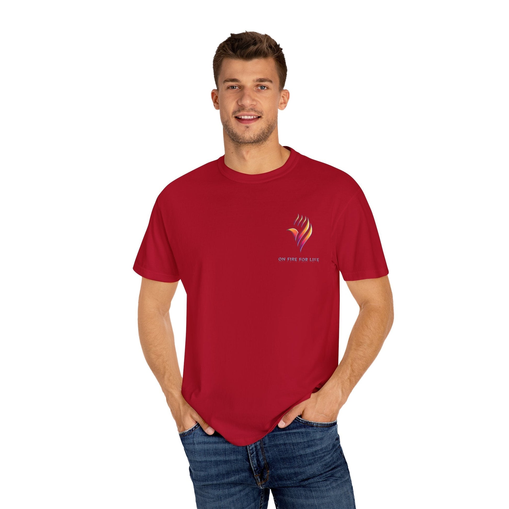 Unisex Garment-Dyed T-shirt - On Fire for Life Ethically Made