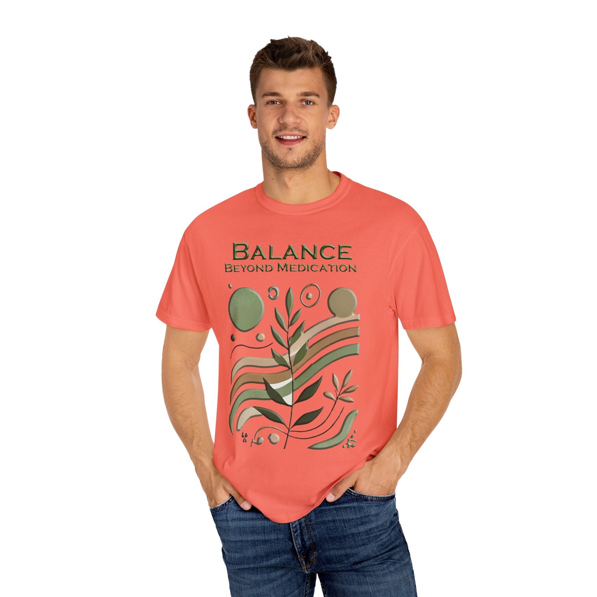 Unisex Garment-Dyed t-shirt Balance Beyond Medication - Nature Tee