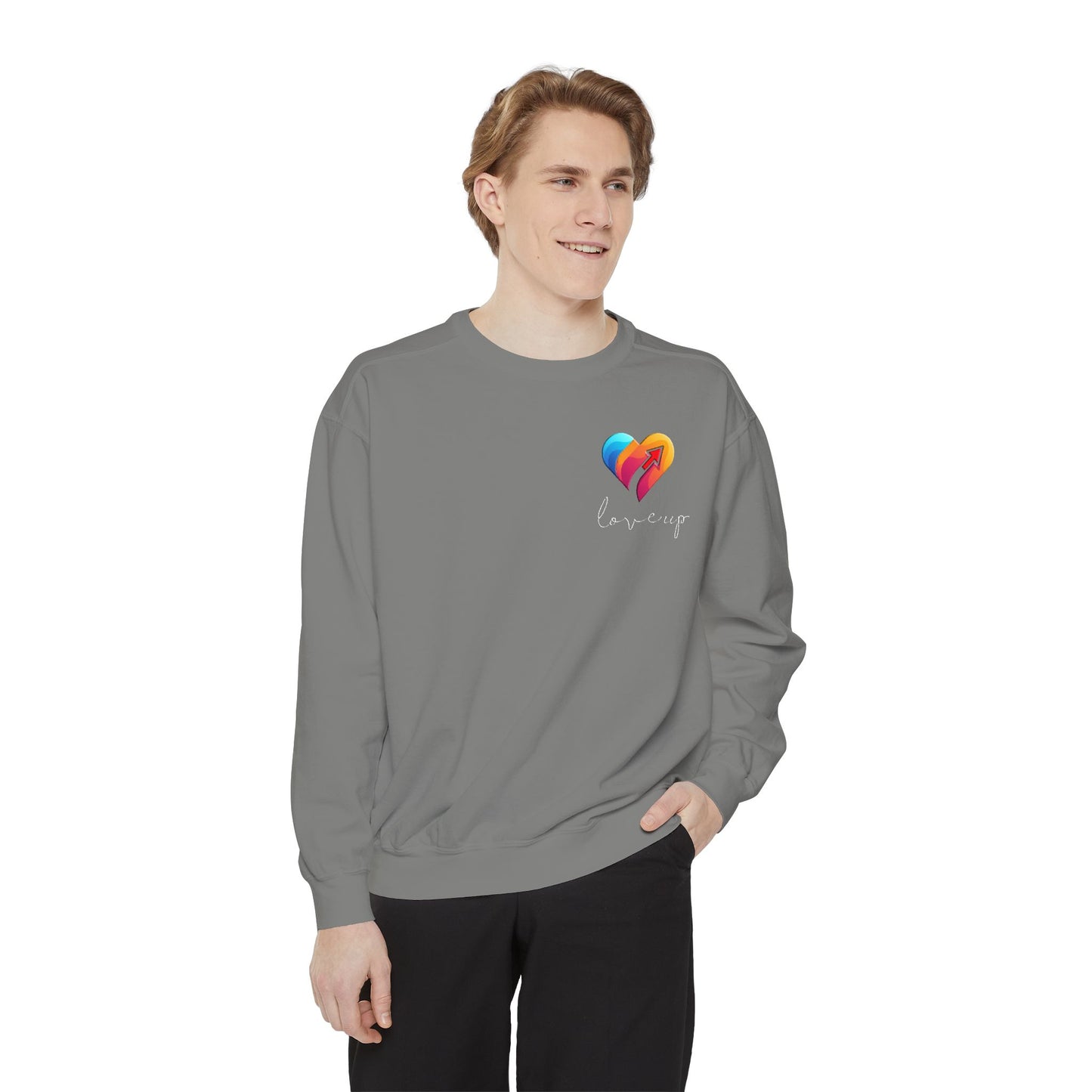 Unisex Garment-Dyed Sweatshirt " Love's Up"