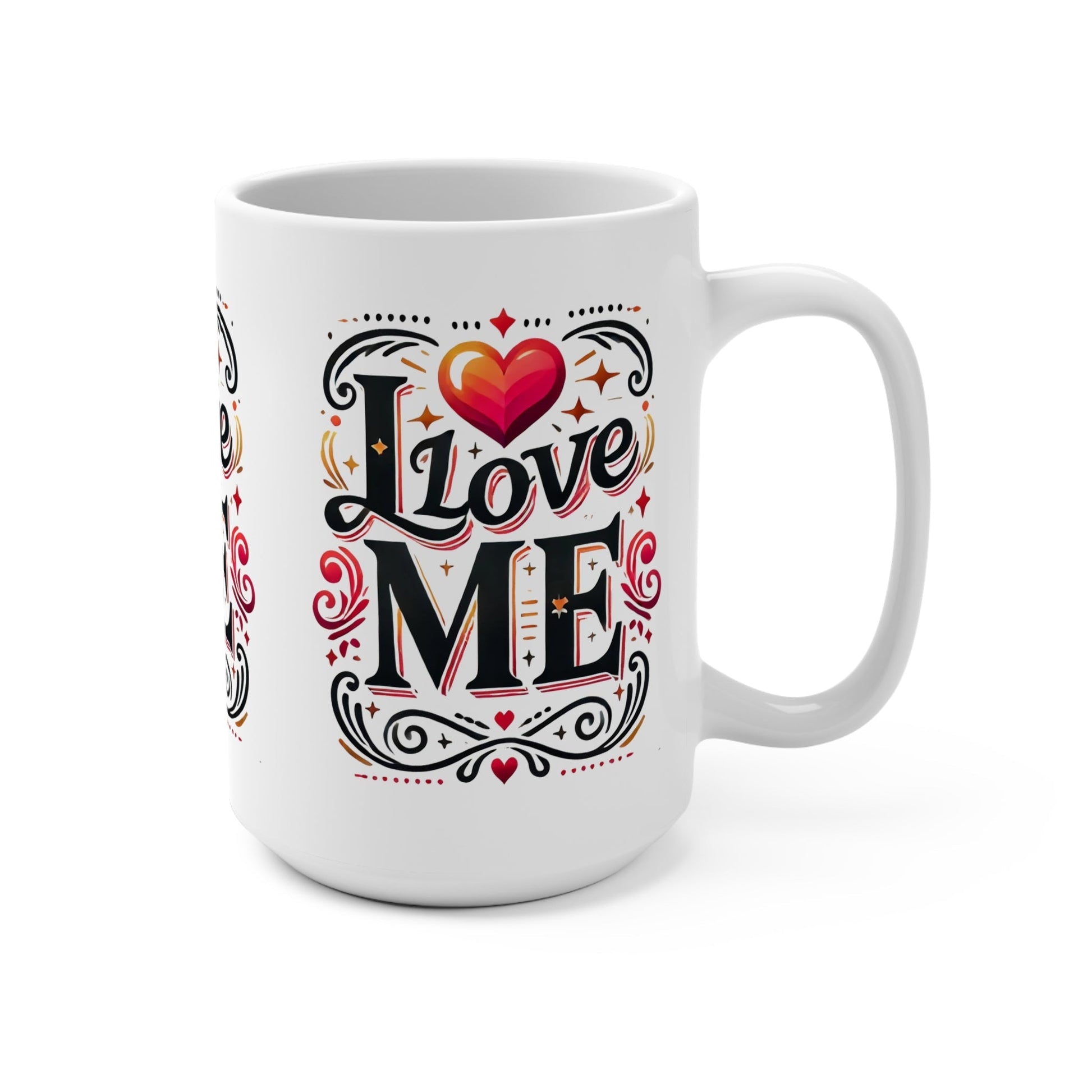 Self-Love Mug – 15oz Ceramic Cup with Inspiring, Colorful Design