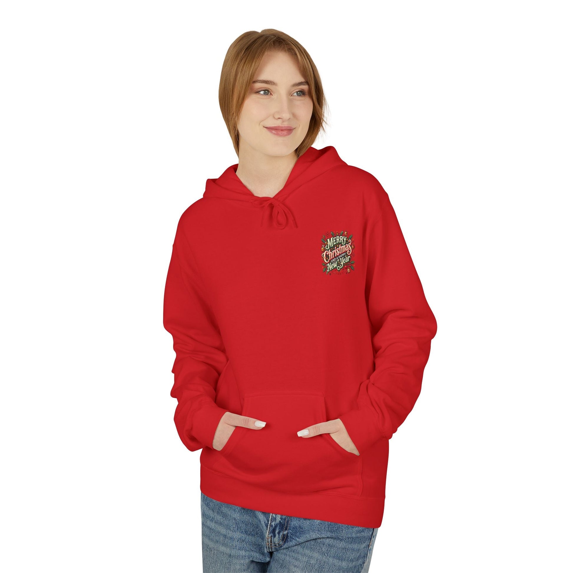 Unisex Midweight Softstyle Fleece Hoodie -  Christmas Holiday Cheer
