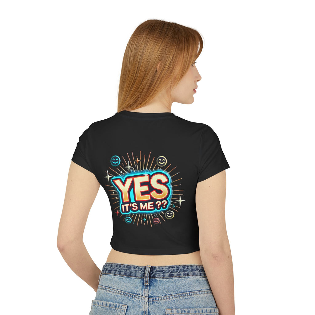 Womens Baby T-shirt "Yes it's me" Slim Fit Organic Cotton for Everyday