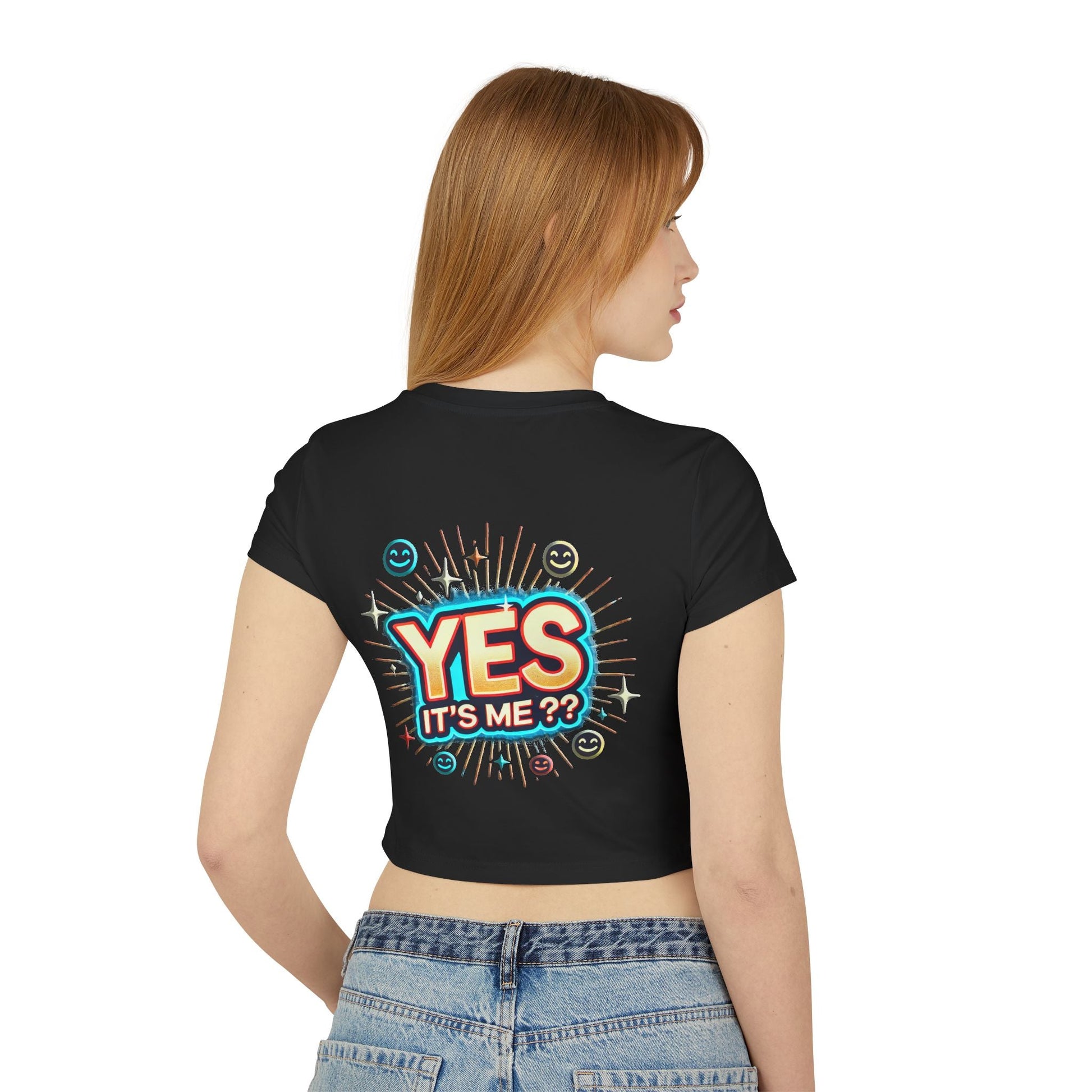 Womens Baby T-shirt "Yes it's me" Slim Fit Organic Cotton for Everyday