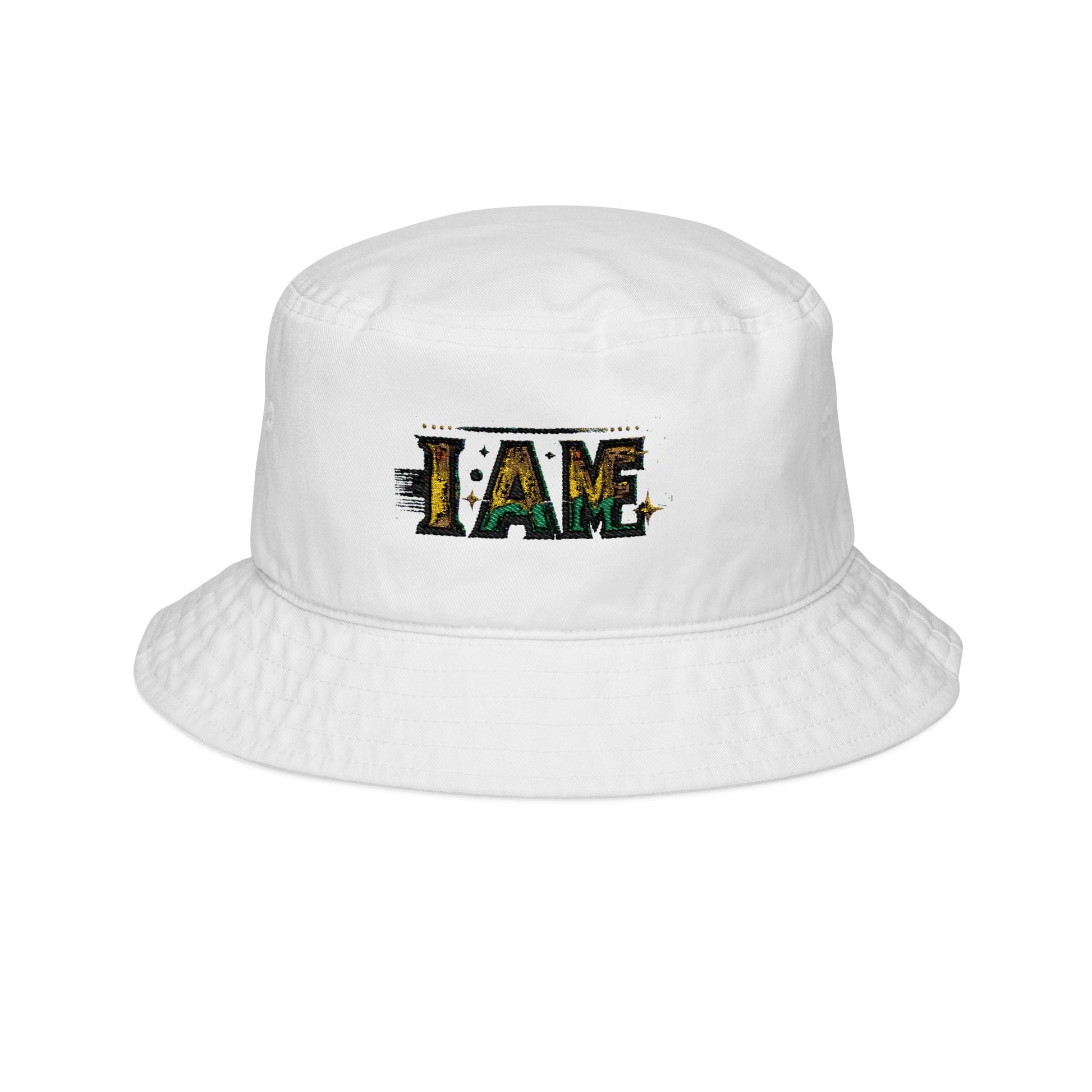 Colorful I AM Bucket Hat - Stylish Embroidered Sun Protection