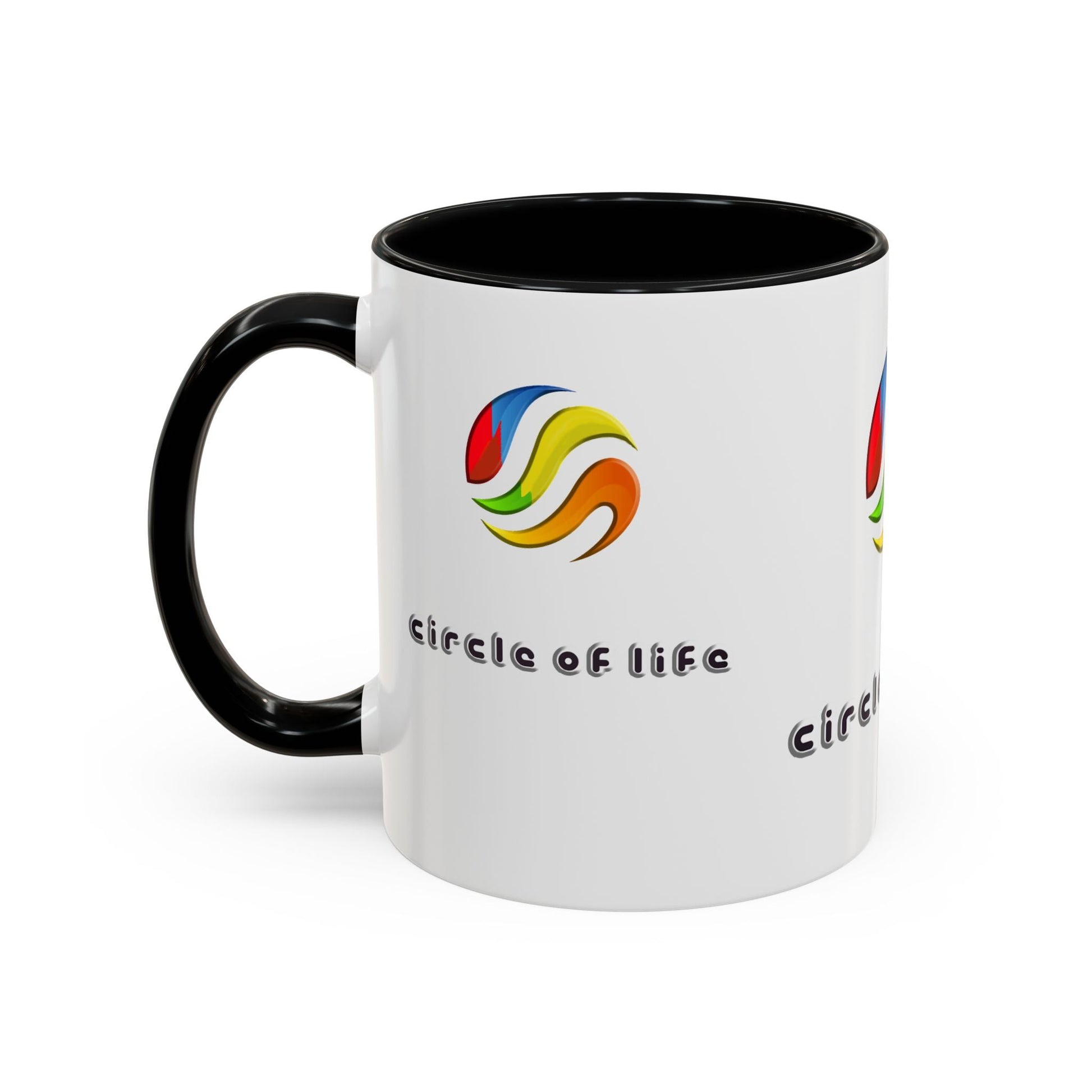 Accent Coffee Mug - (11, 15oz) Circle of Life Stylish Ceramic Mug