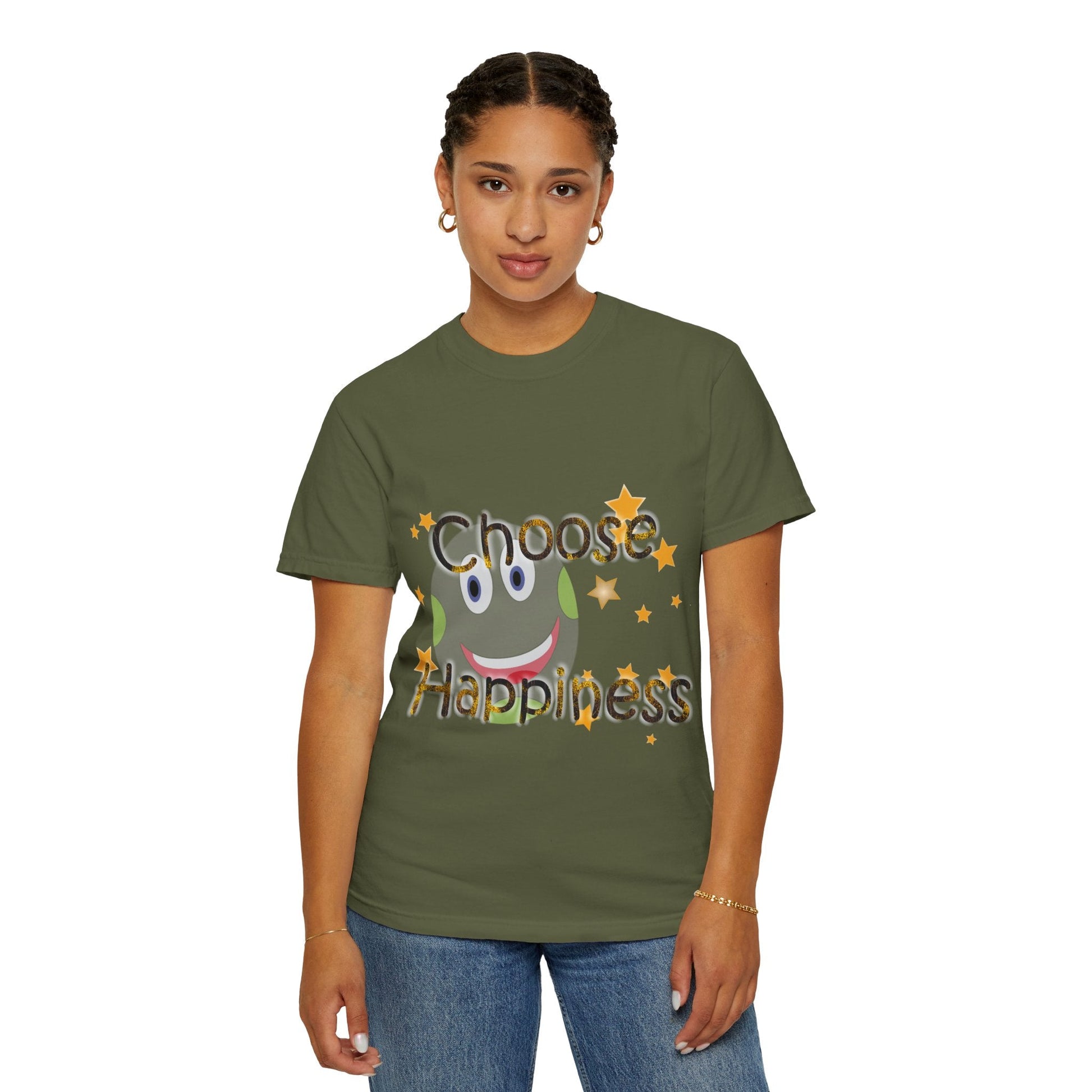Choose Happiness Unisex Garment-Dyed T-Shirt - Positive  Expression
