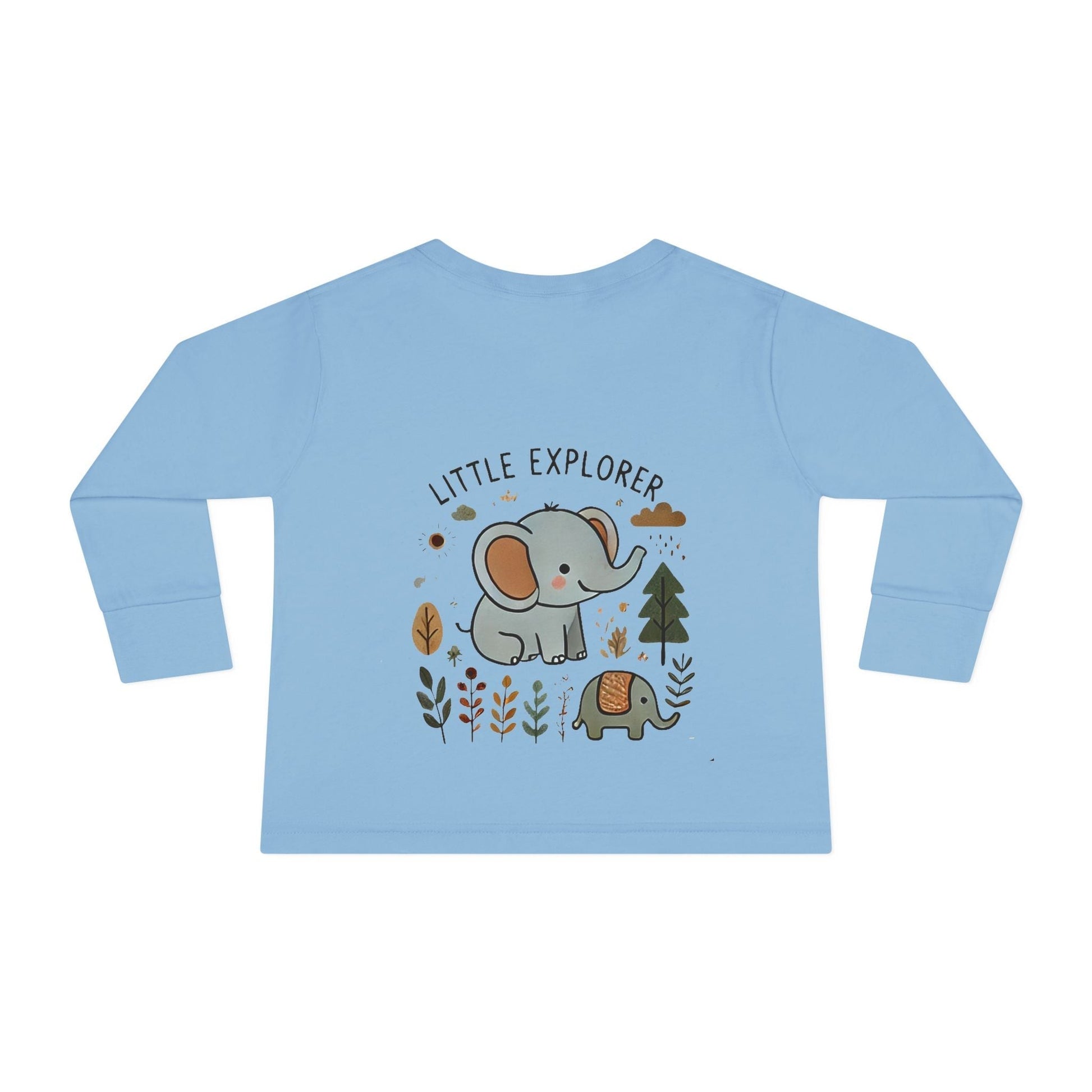 Toddler Long Sleeve T-shirt - Little Explorer Elephant Design