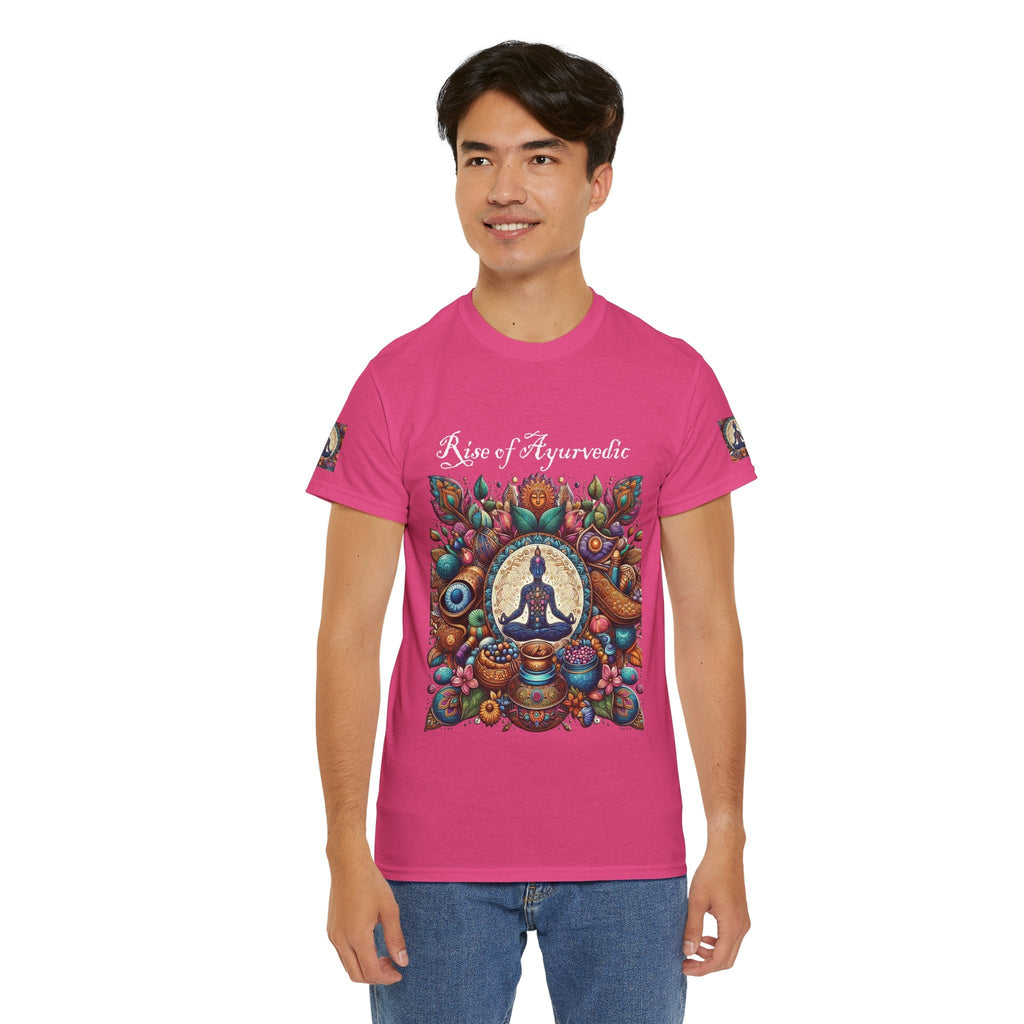 Unisex Heavy Cotton T-shirt - Rediscover 5000 years Ayurvedic Designs