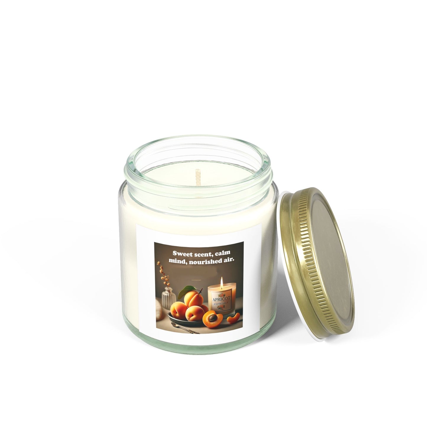 Scented Coconut Apricot Candles (4oz, 9oz)