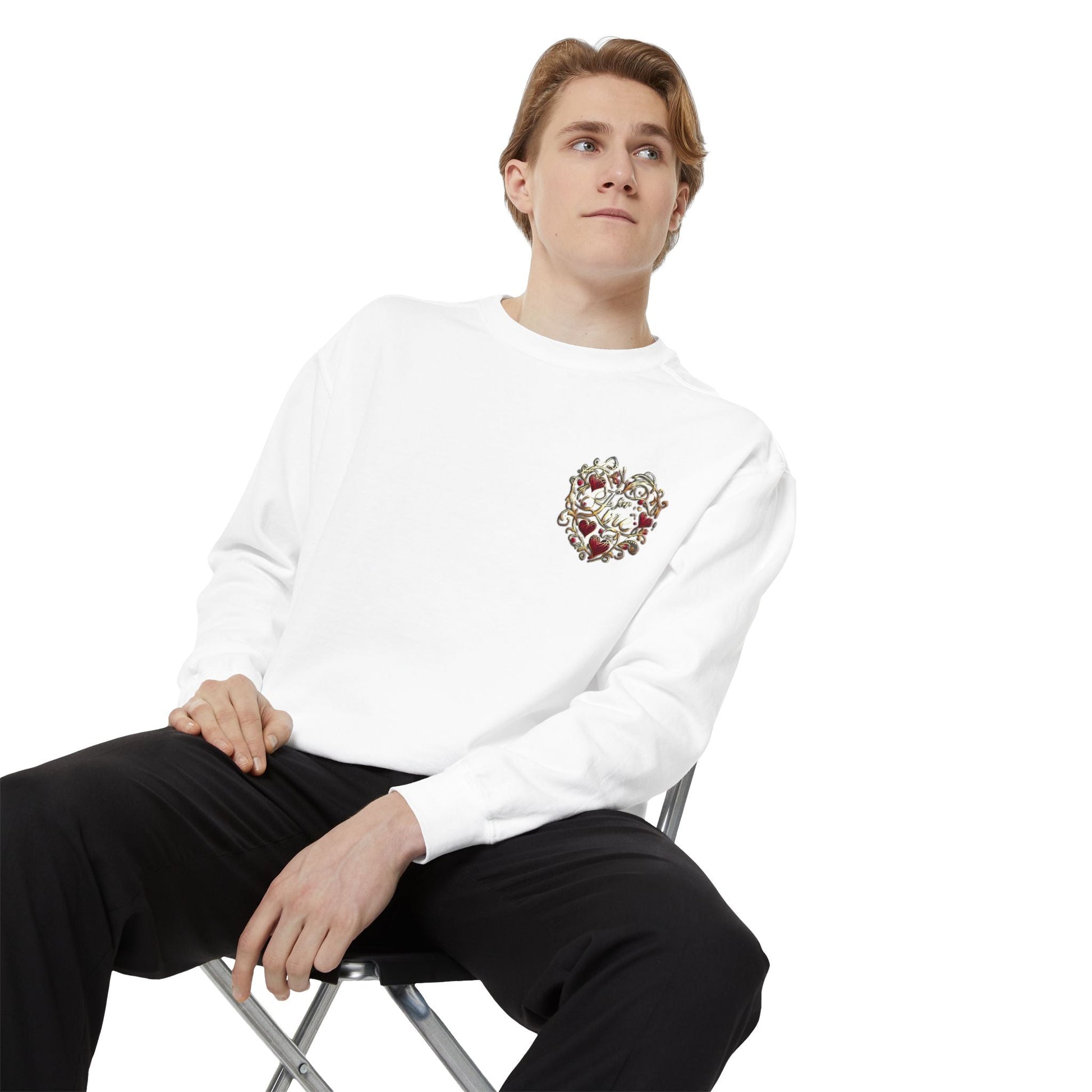 Unisex Garment-Dyed Sweatshirt - Love For Me Premium Comfort