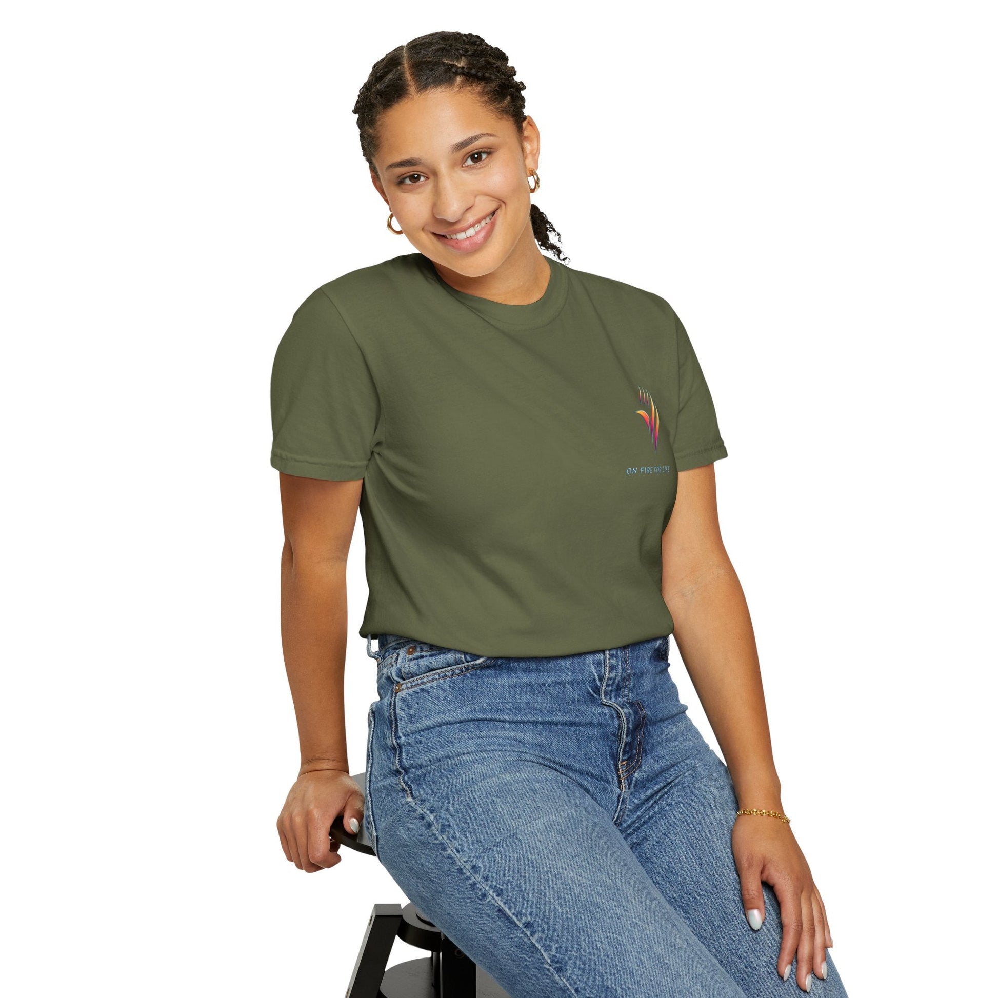 Unisex Garment-Dyed T-shirt - On Fire for Life Ethically Made