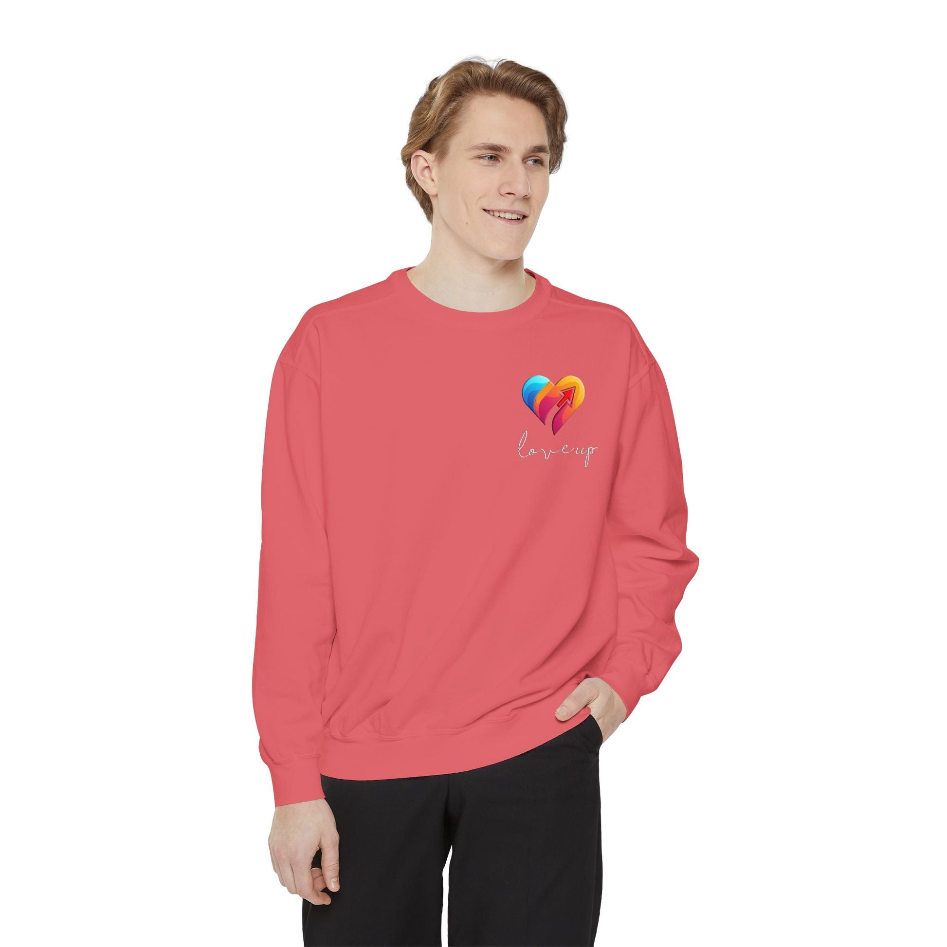 Unisex Garment Dyed Sweatshirt  Love's Up | Soft & Stylish Sweatshirt