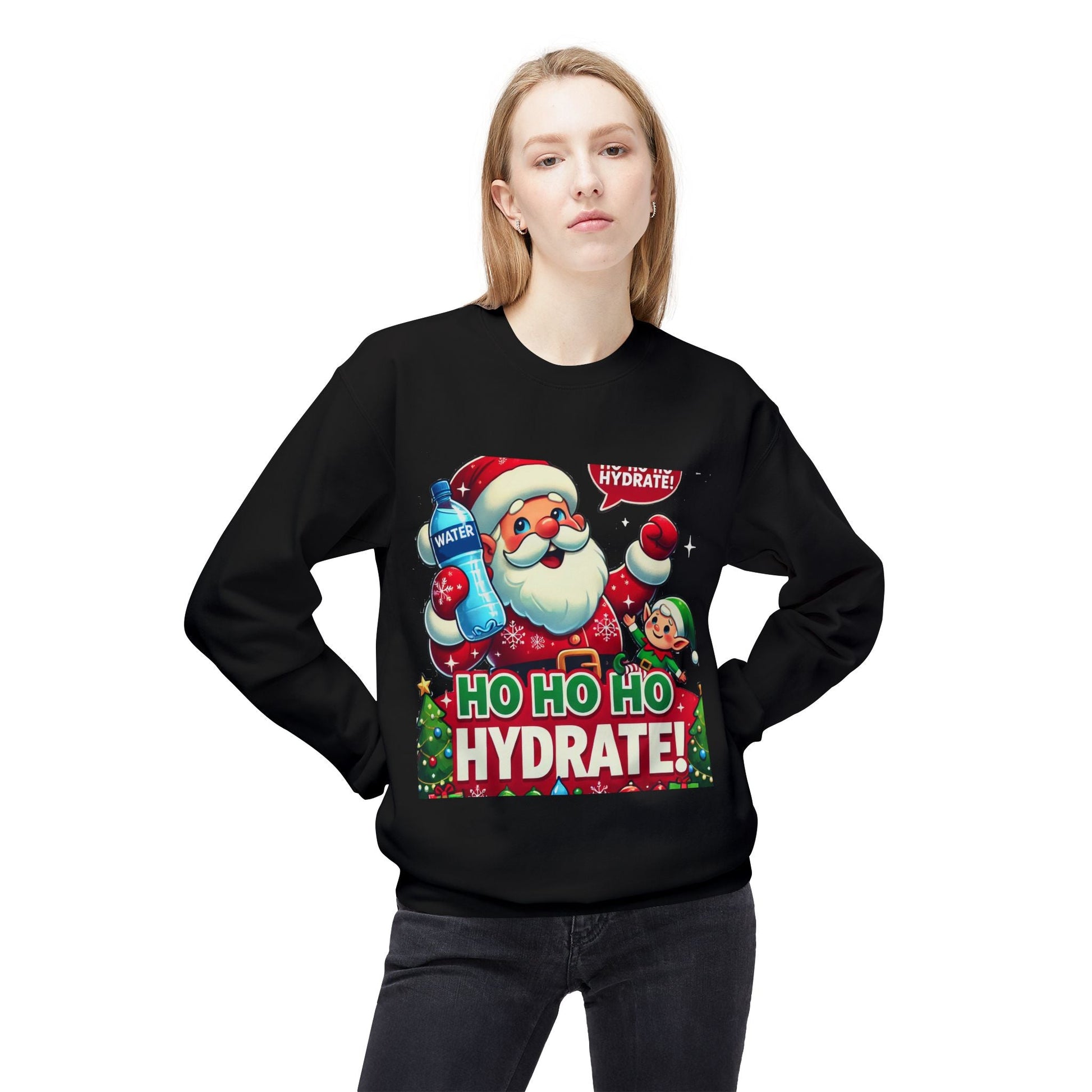 Unisex Midweight Softstyle Fleece - Crewneck Sweatshirt Ho Hydrate