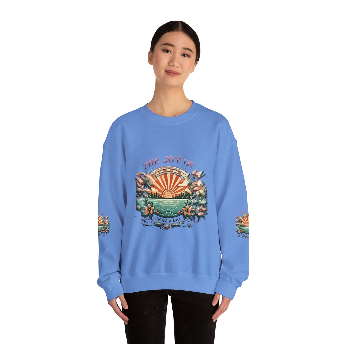 Unisex Heavy Blend™ Crewneck Sweatshirt" The Joy Of Living a Day"