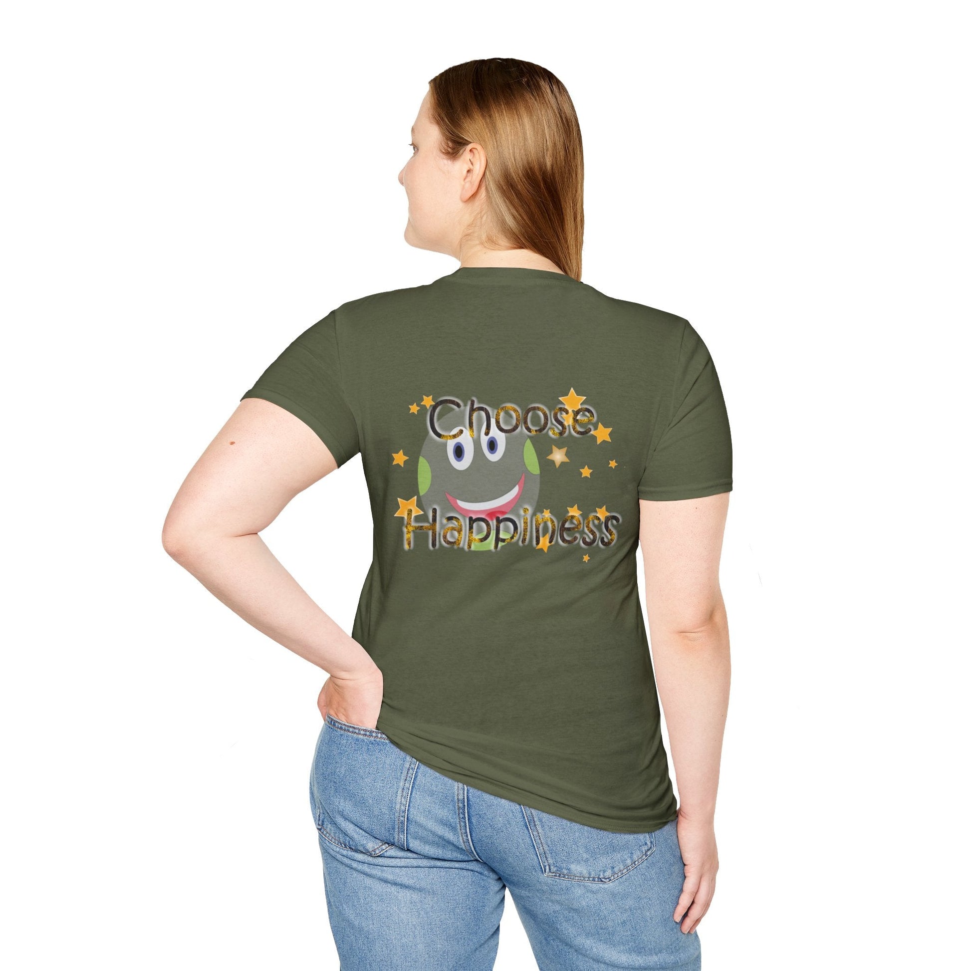 Unisex Softstyle t-shirt - Choose Happiness-Positive Vibes Tee