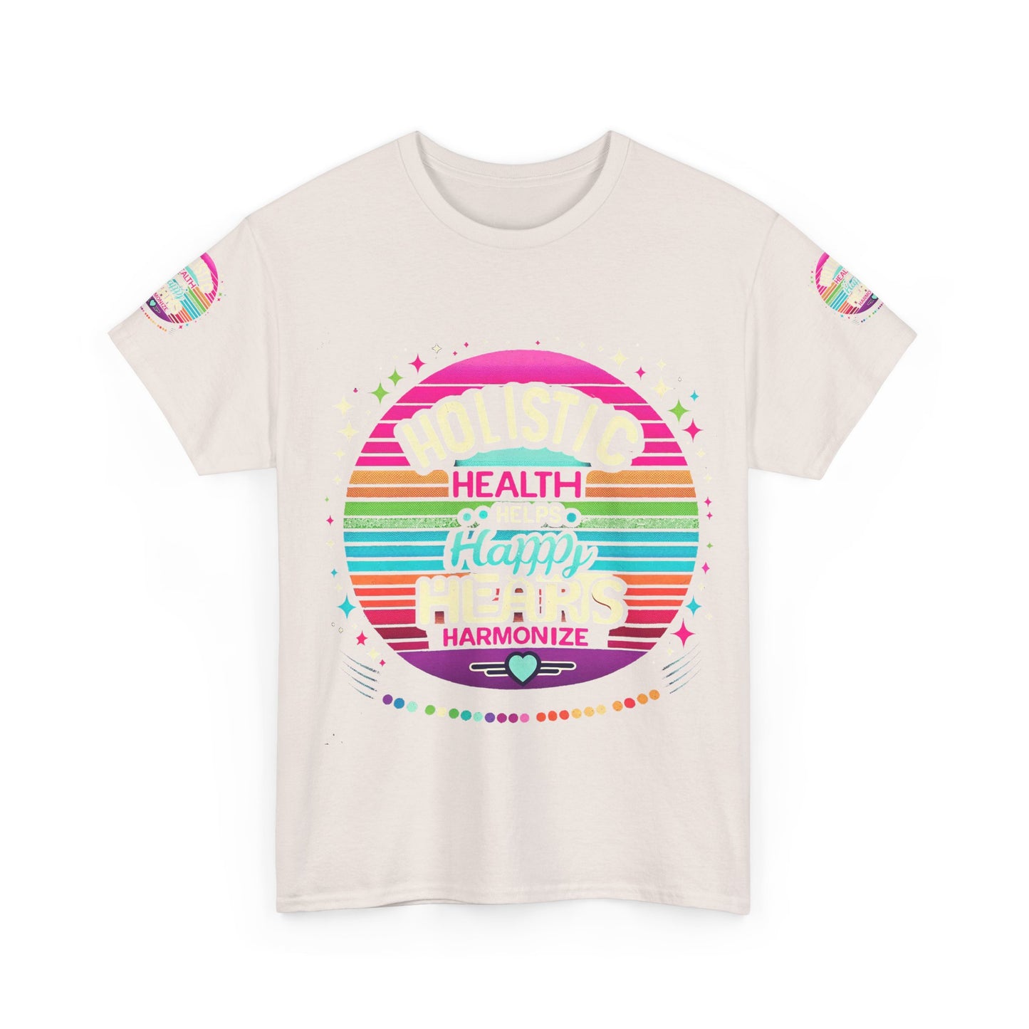 Unisex Heavy Cotton Tee " Holistic Health Heals Happy Hearts"