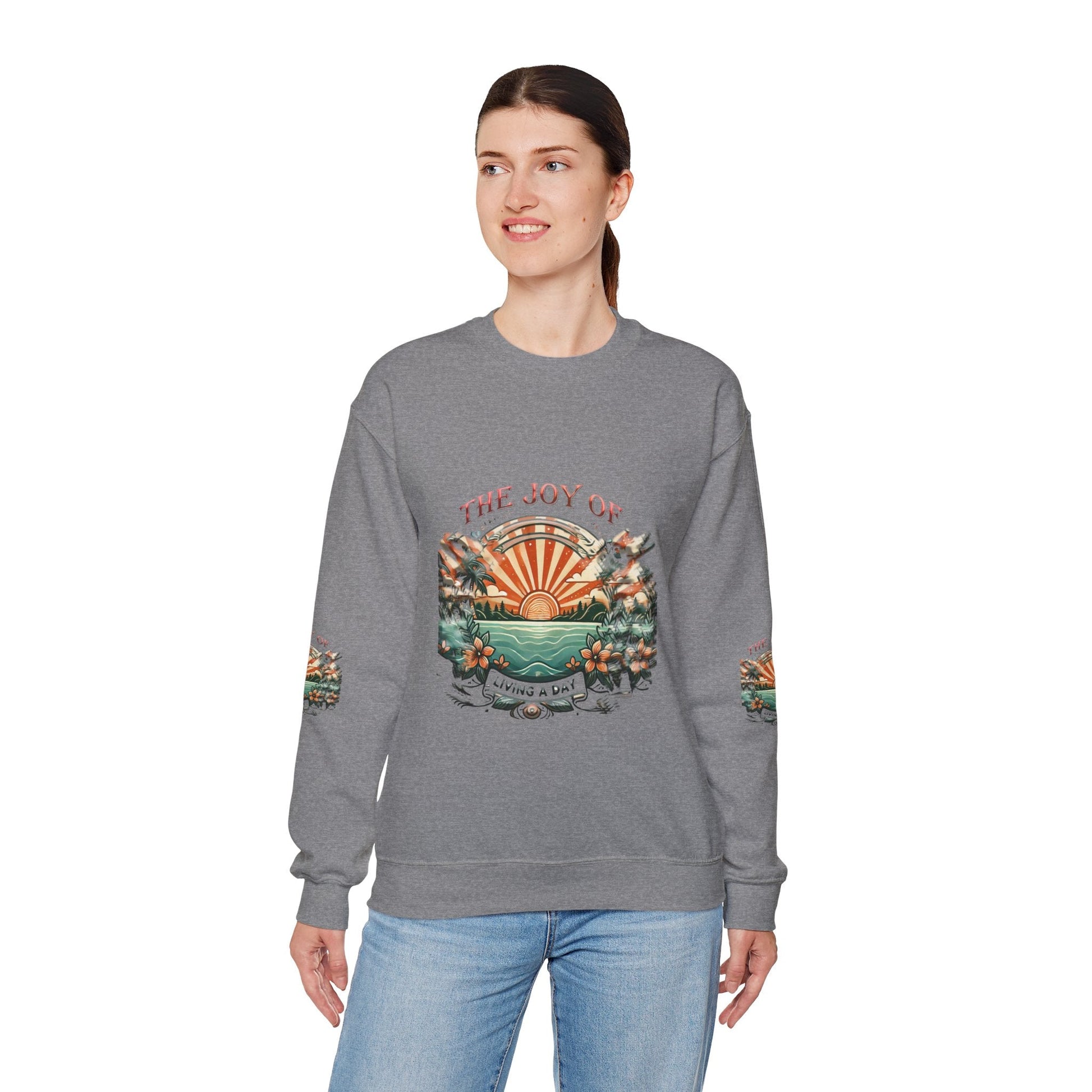 Unisex Heavy Blend - Crewneck Sweatshirt- The Joy Of Living a Day