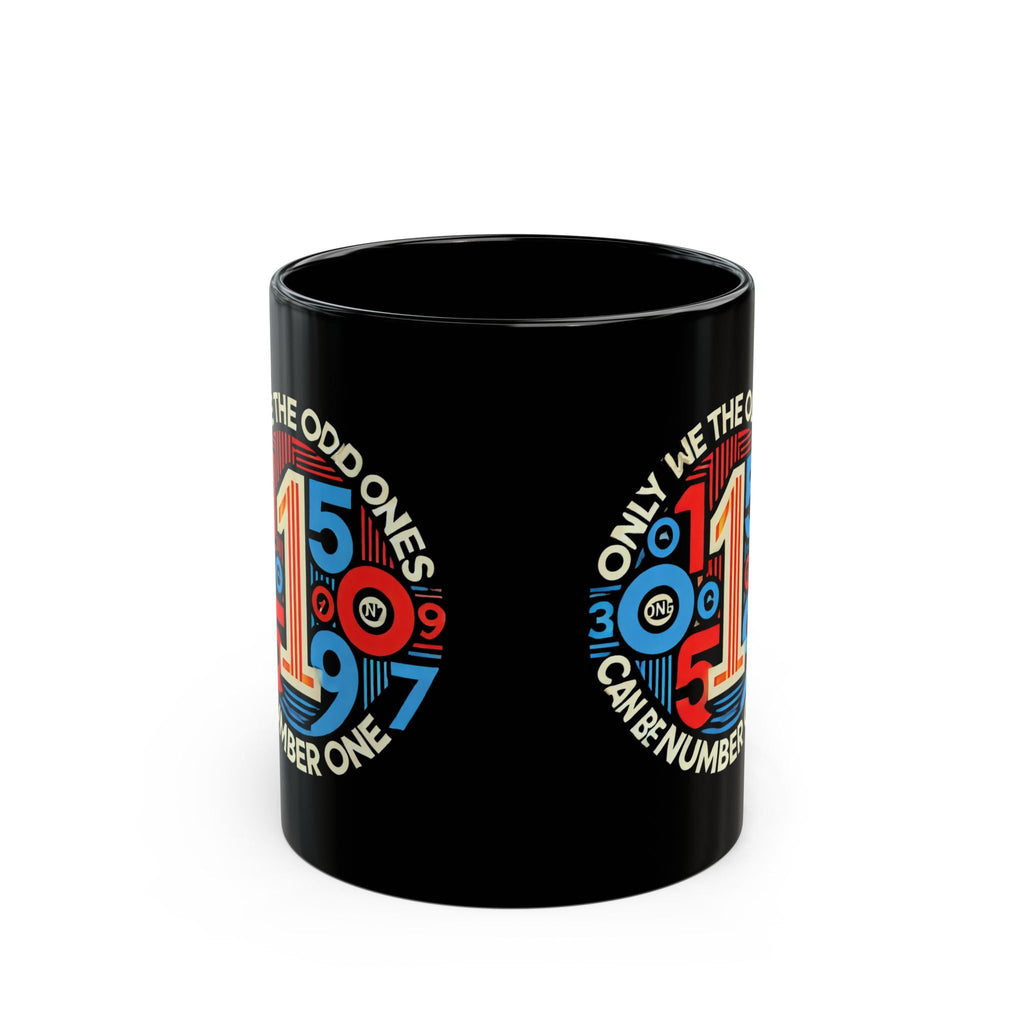 Unique Odd Numbers Black Mug - 11oz & 15oz - Gift for Coffee Lovers