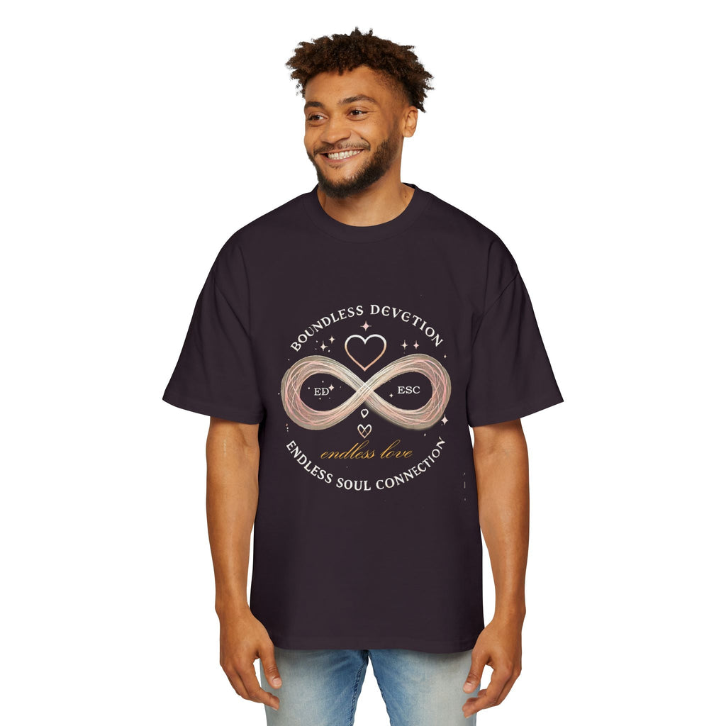 Men Heavy Oversized T-shirt -Endless Love  100% Cotton Comfort