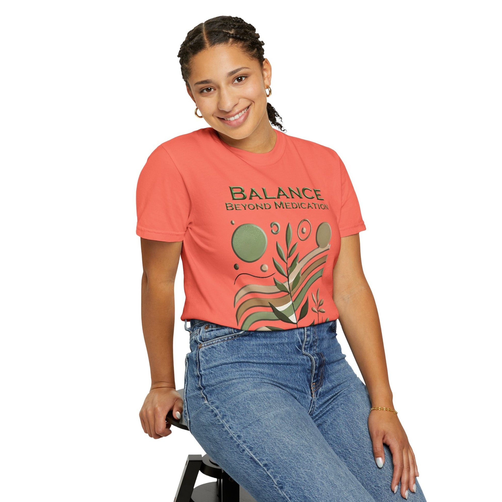 Unisex Garment-Dyed t-shirt Balance Beyond Medication - Nature Tee