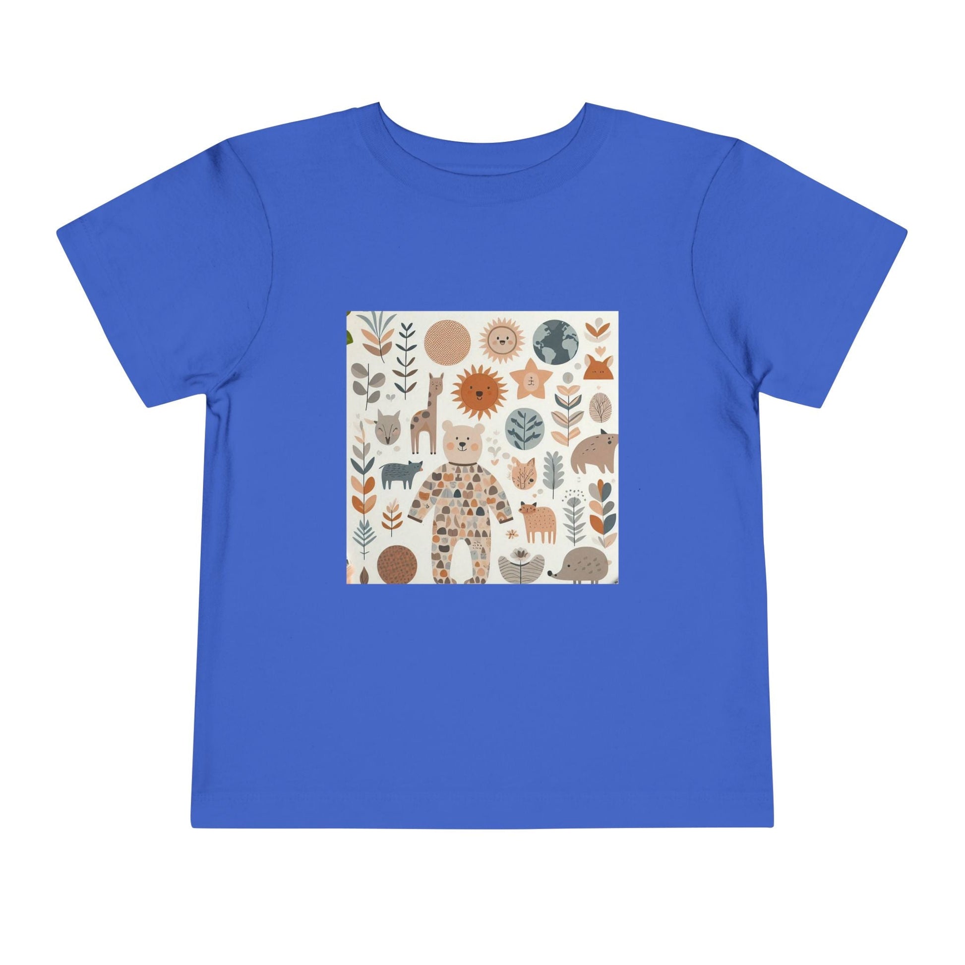 Eco-Friendly Toddler Short Sleeve T-shirt - with Nature Print