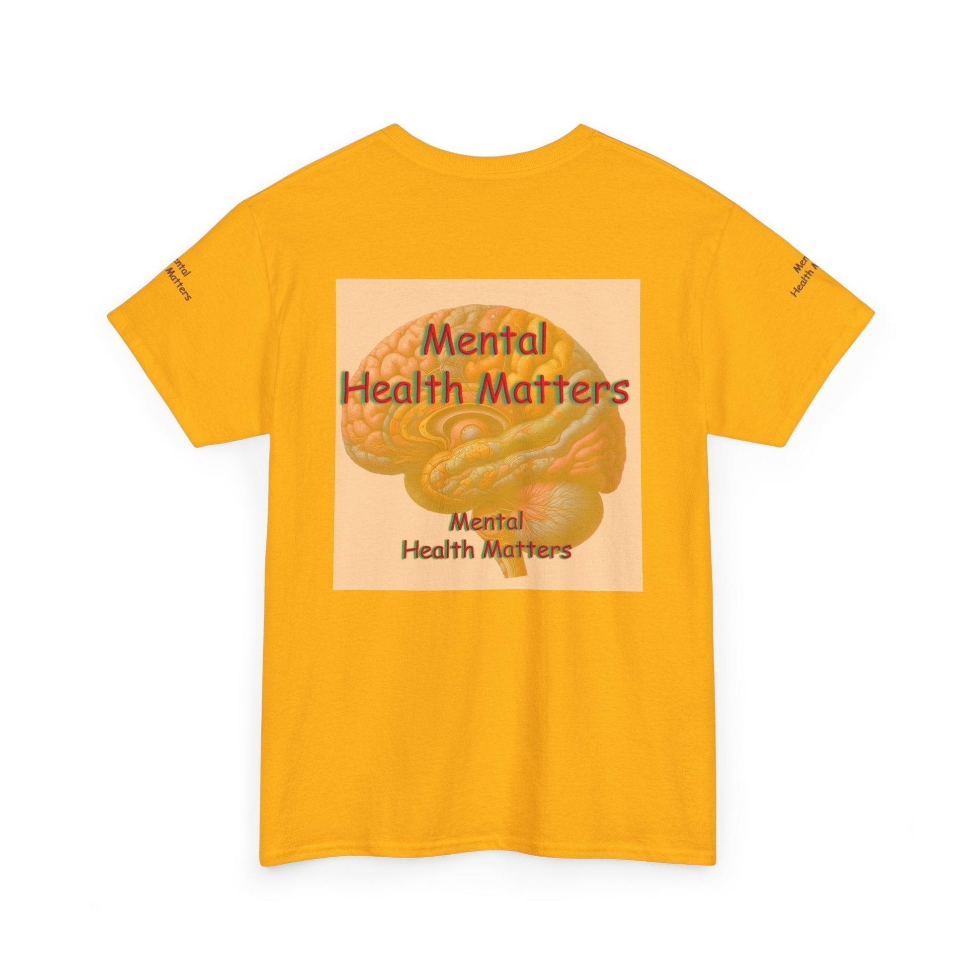 Unisex Heavy Cotton Tee - Mental Health Matters - Stay Focus