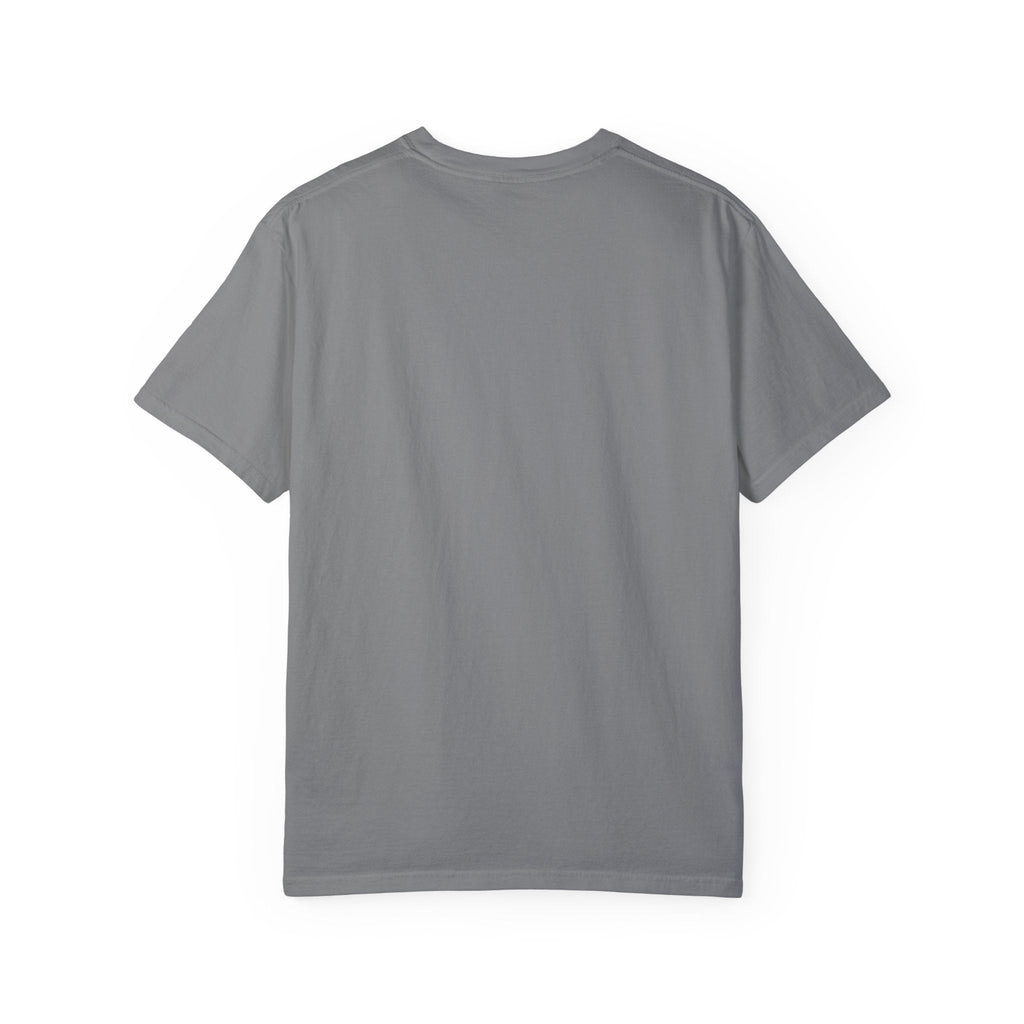 Clean Beauty Unisex T-Shirt in gray, organic cotton, garment-dyed, relaxed fit.