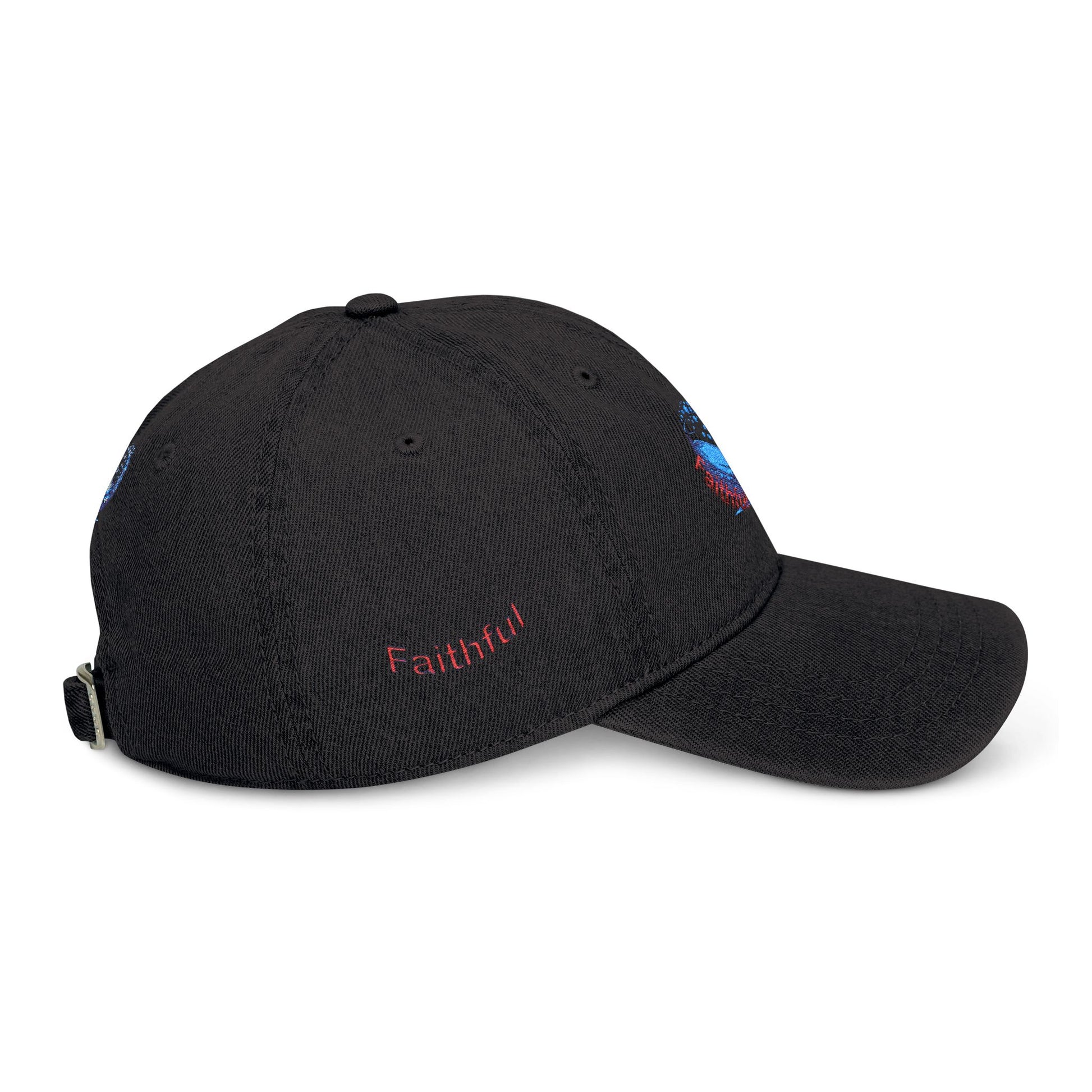 Denim Hat Faithful - Stylish Embroidered Cap Vintage-Inspired Style