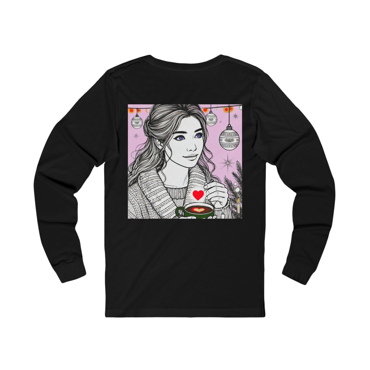 Unisex Jersey Long Sleeve Tee " Line Drawing Beauty"