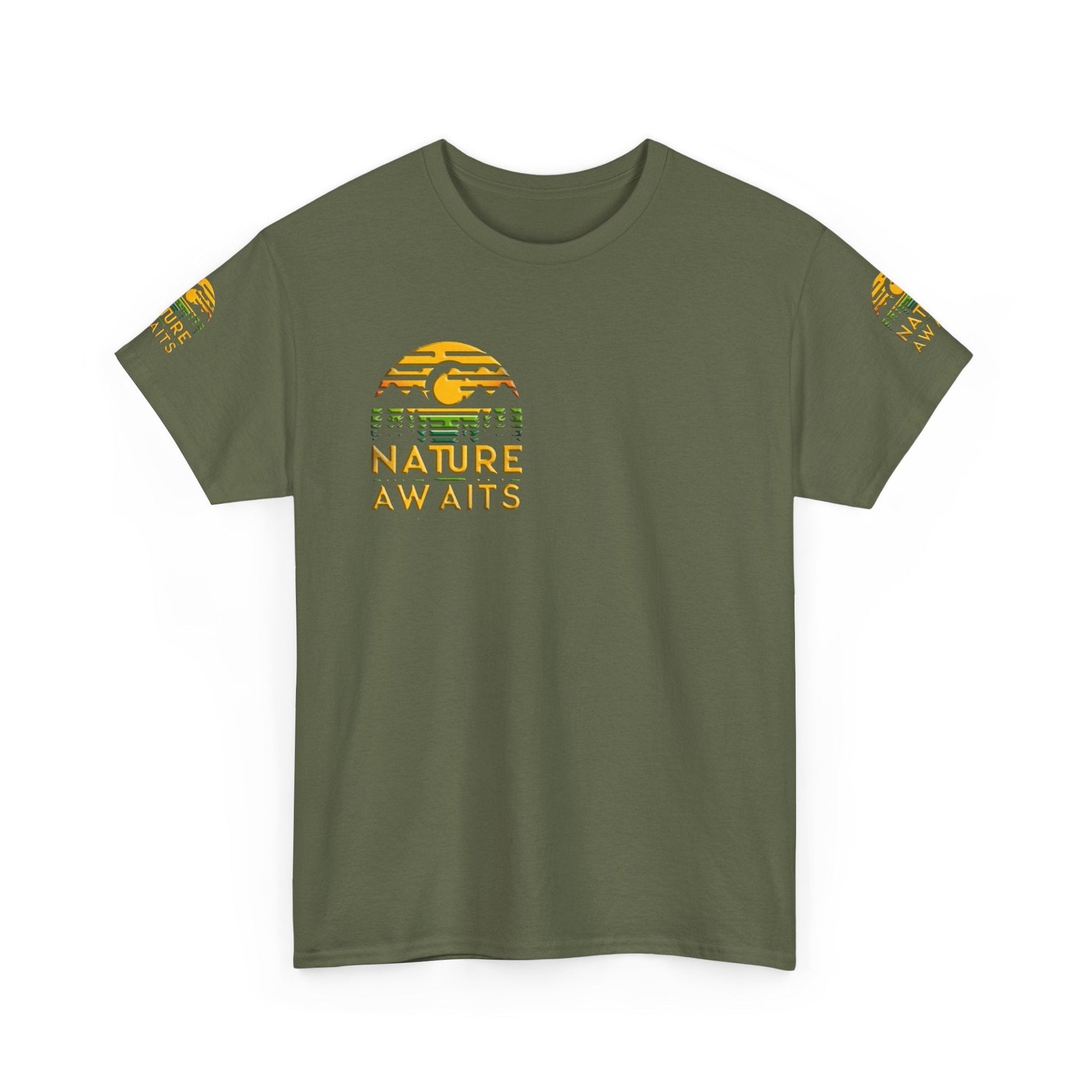 Unisex Heavy Cotton t-shirt nature Awaits t-shirt for Durability