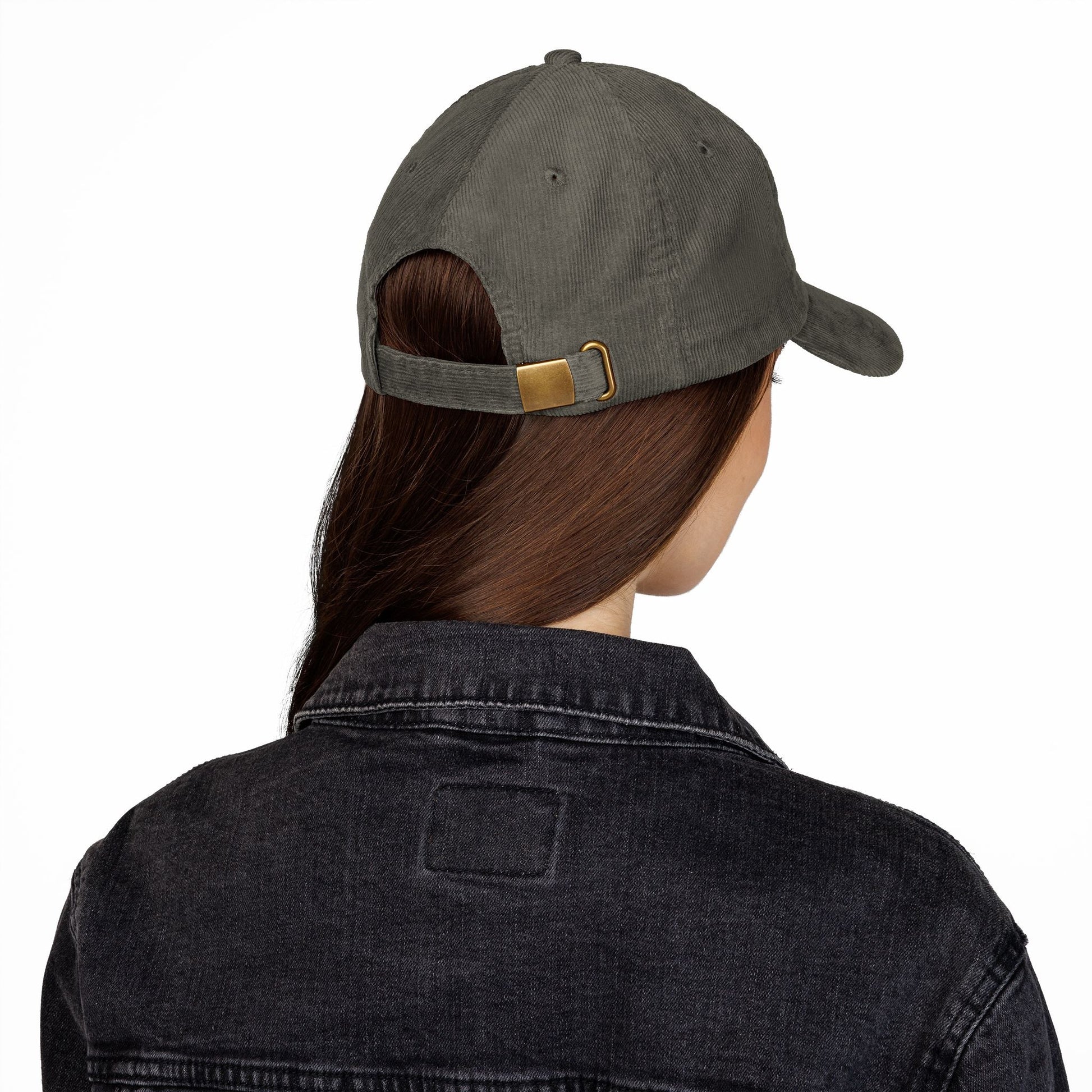 Vintage Corduroy Cap with I AM Embroidery | Trendy Bohemian Hat