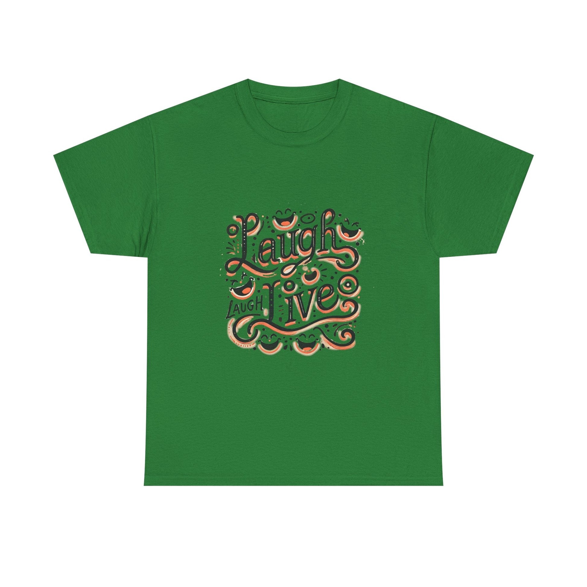 Unisex Heavy Cotton T-shirt  - Laugh Live III Built for Everyday Style