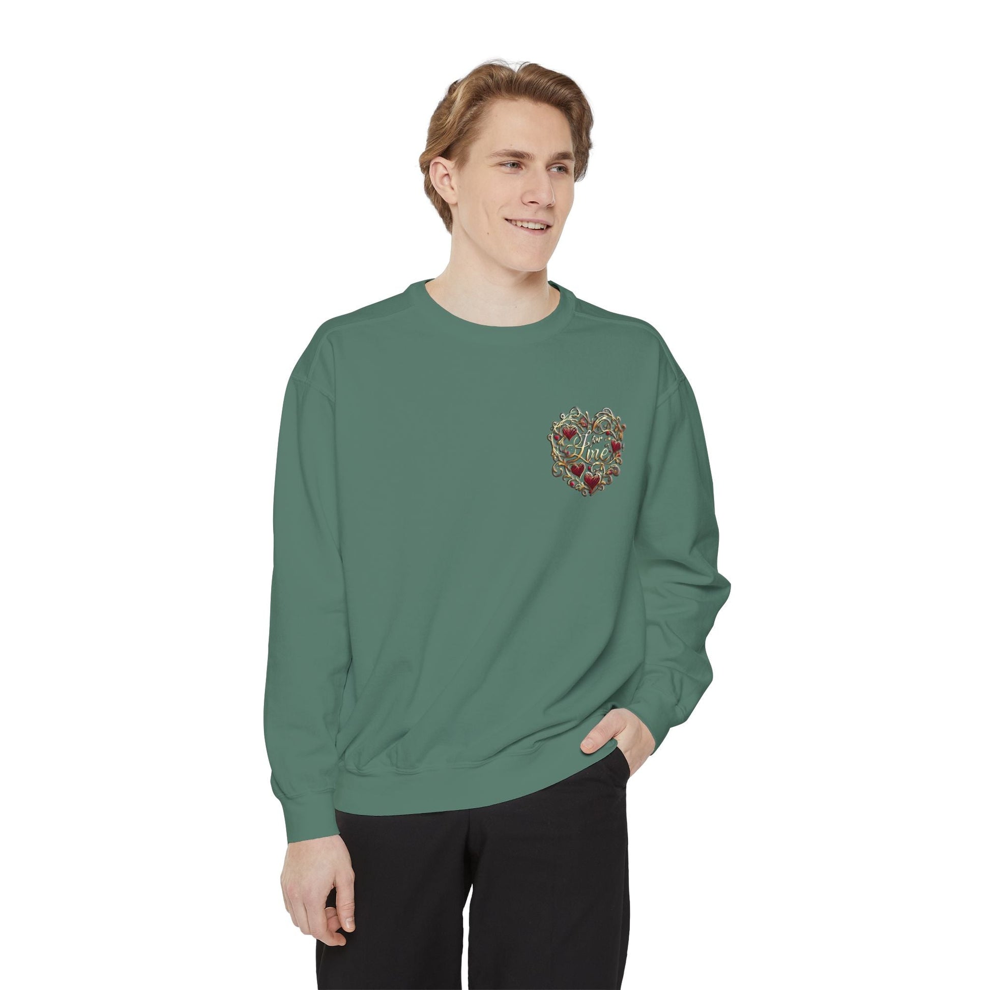 Unisex Garment-Dyed Sweatshirt - Love For Me Premium Comfort
