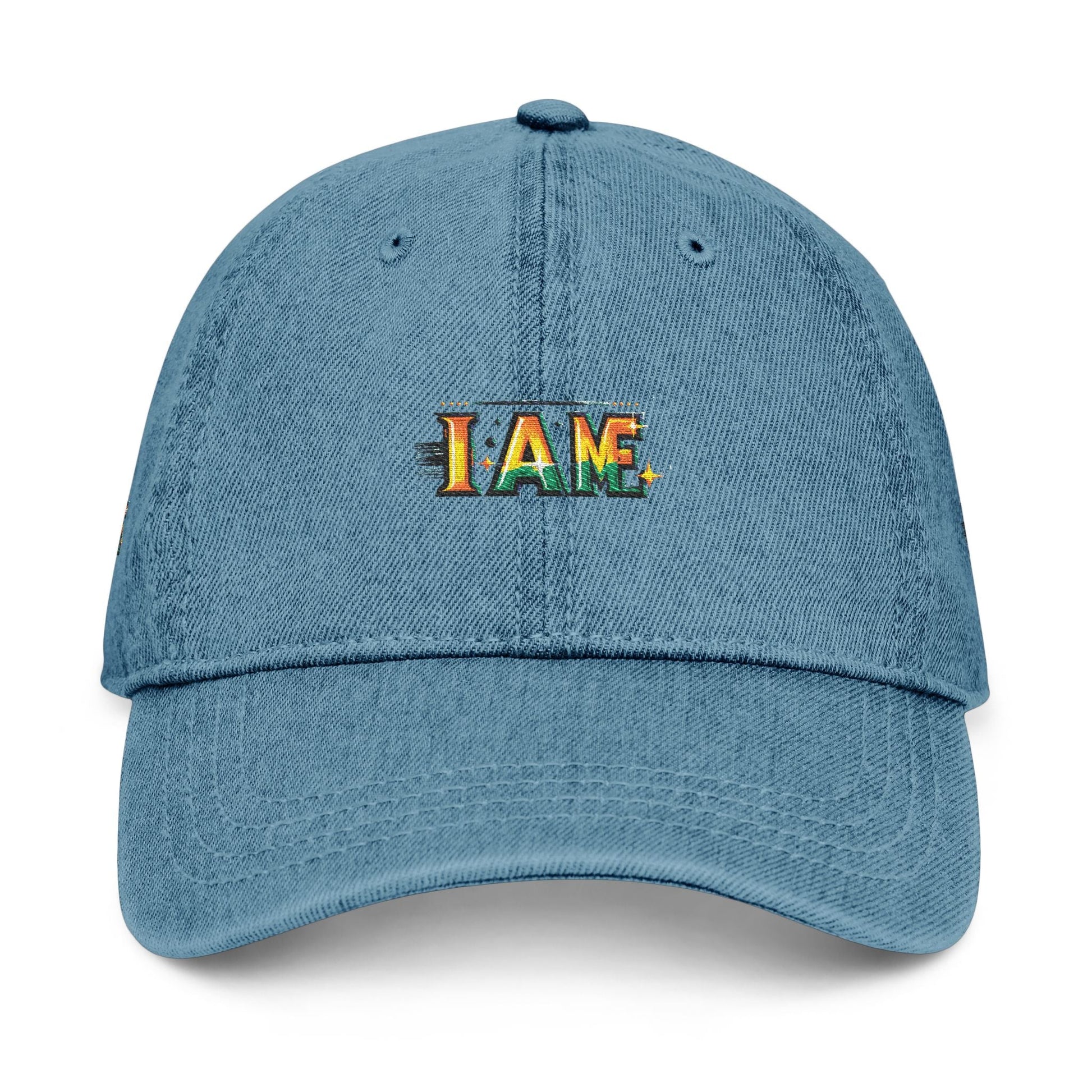 Inspirational I AM ME Denim Hat - Embroidered Cap for Everyday Style