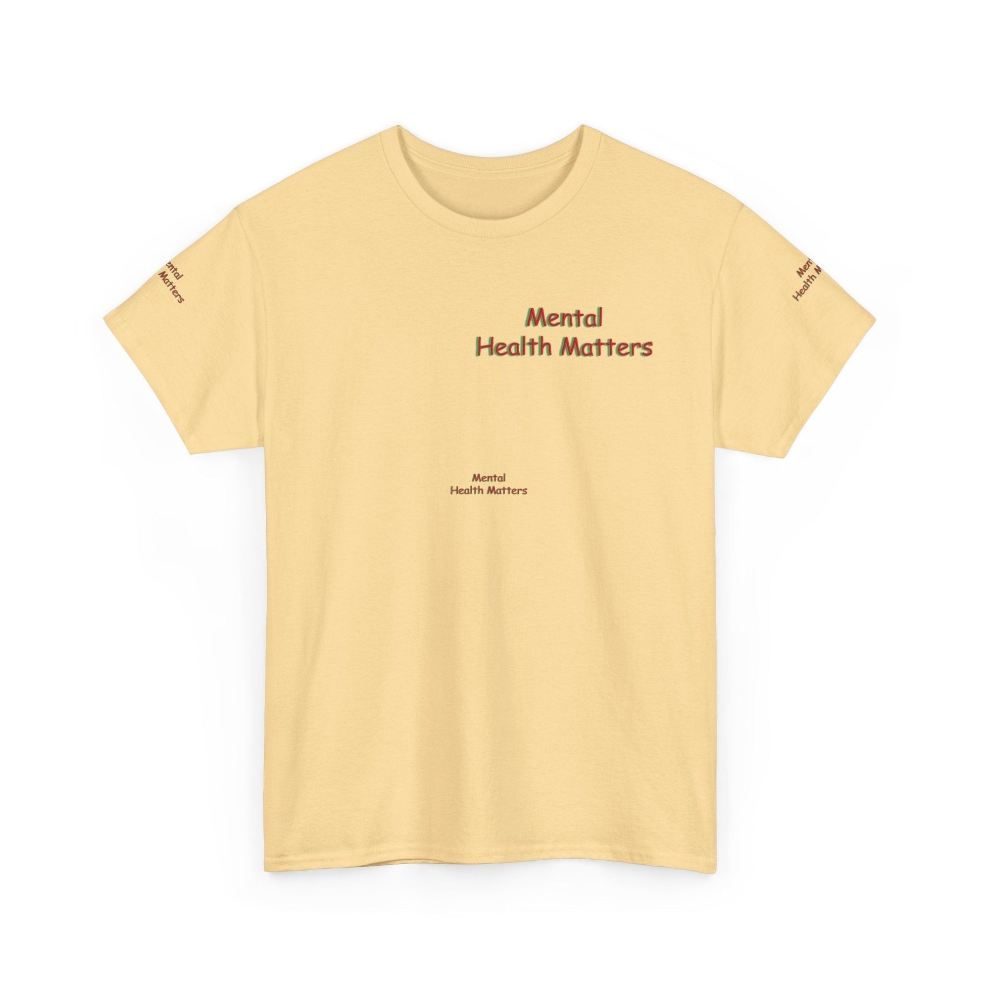 Unisex Heavy Cotton Tee - Mental Health Matters - Stay Focus