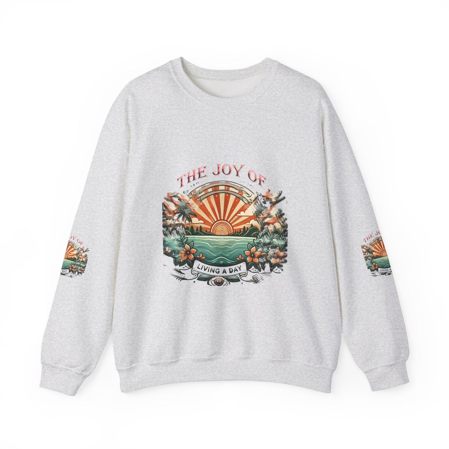 Unisex Heavy Blend™ Crewneck Sweatshirt" The Joy Of Living a Day"