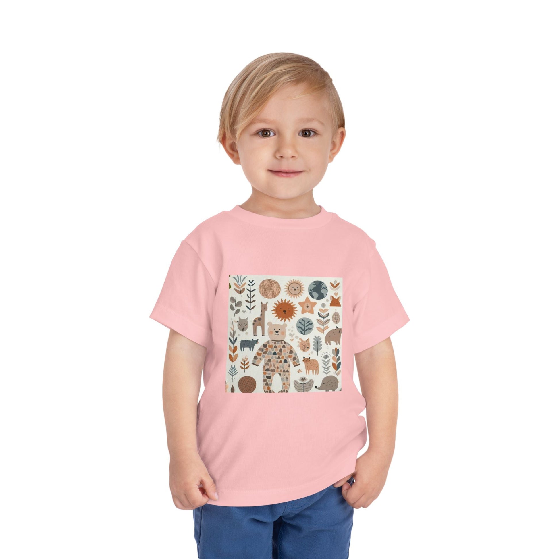 Eco-Friendly Toddler Short Sleeve T-shirt - with Nature Print