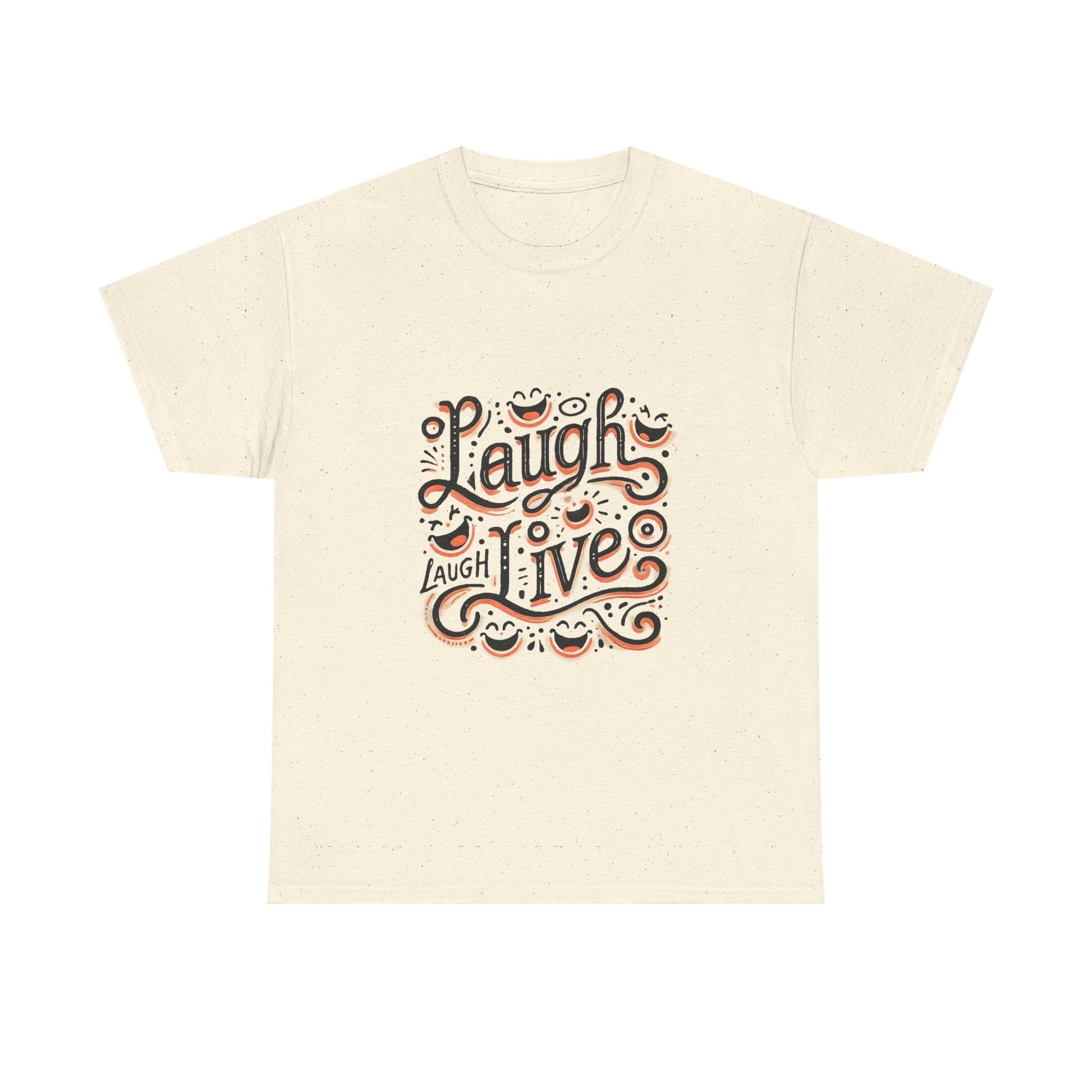 Unisex Heavy Cotton T-shirt  - Laugh Live III Built for Everyday Style