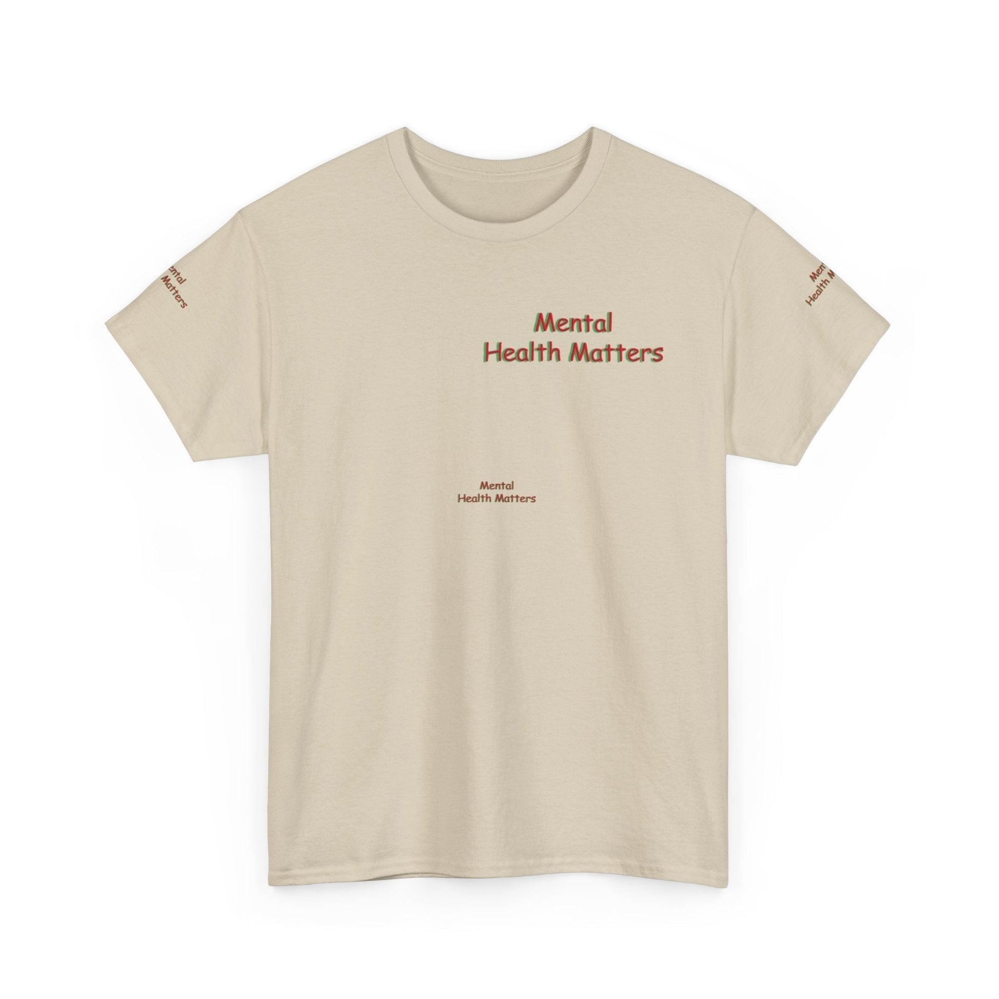 Unisex Heavy Cotton Tee - Mental Health Matters - Stay Focus