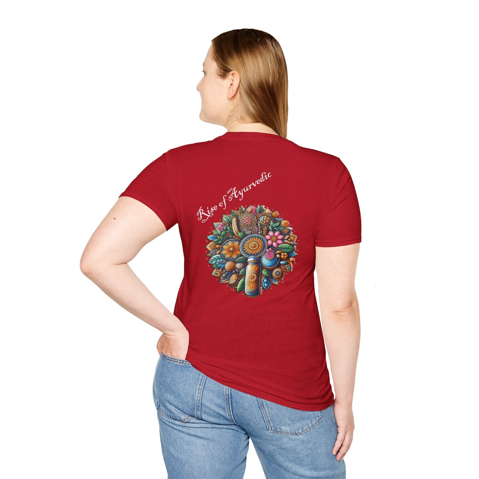 Colorful Nature-Inspired Unisex Softstyle T-Shirt - Ayurvedic