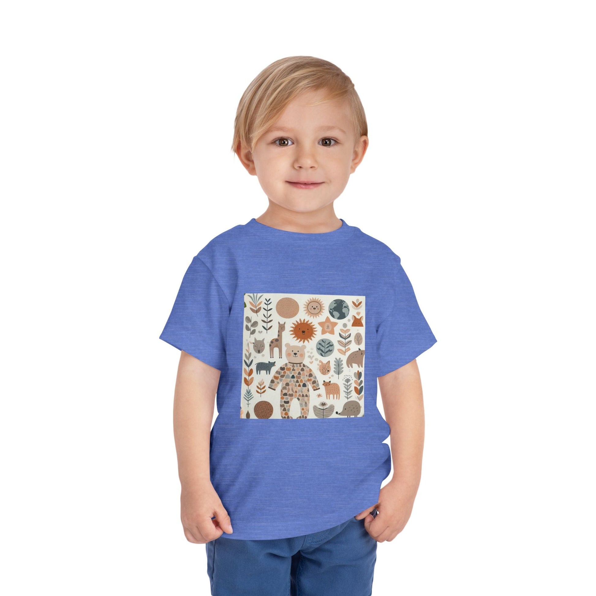 Eco-Friendly Toddler Short Sleeve T-shirt - with Nature Print