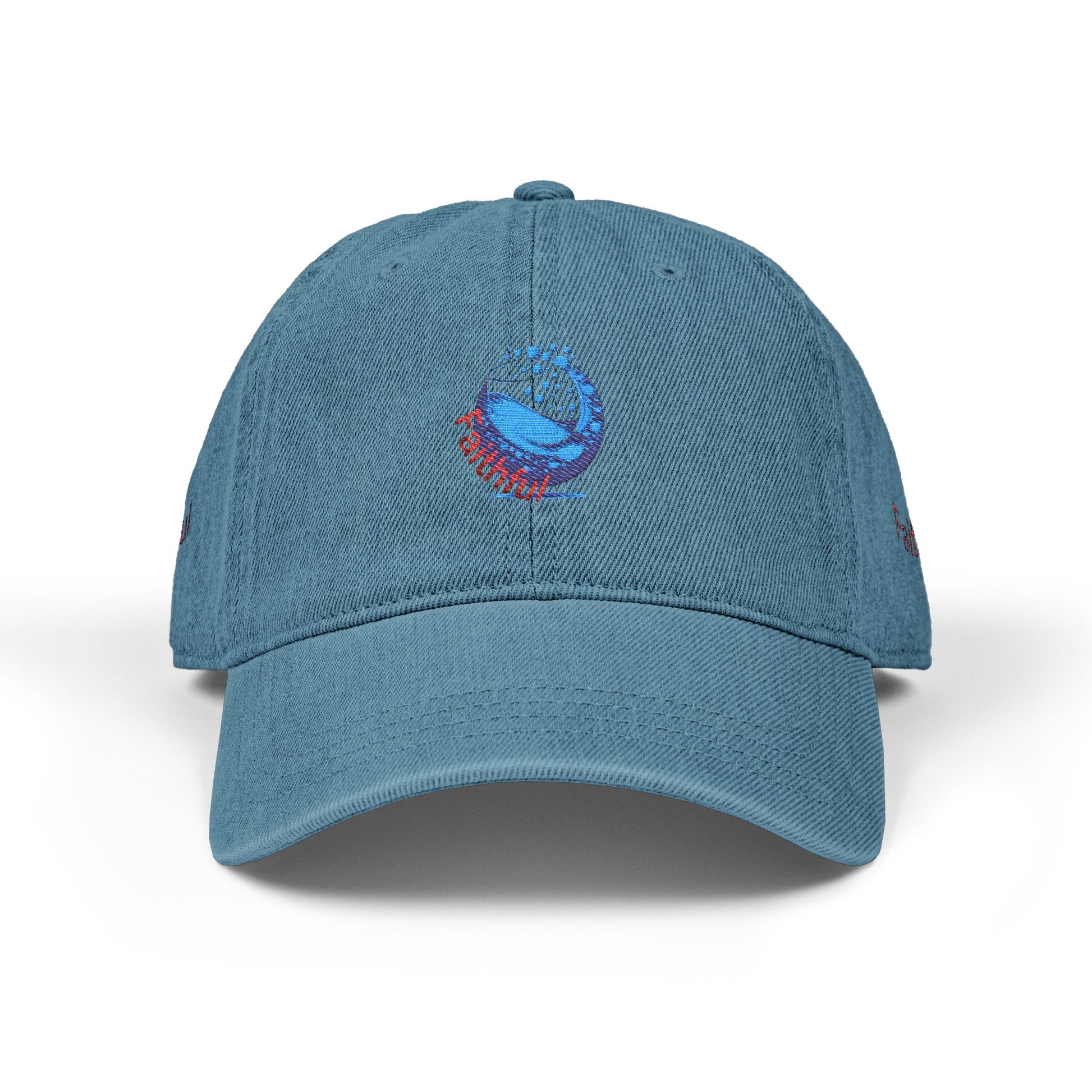 Denim Hat Faithful - Stylish Embroidered Cap Vintage-Inspired Style